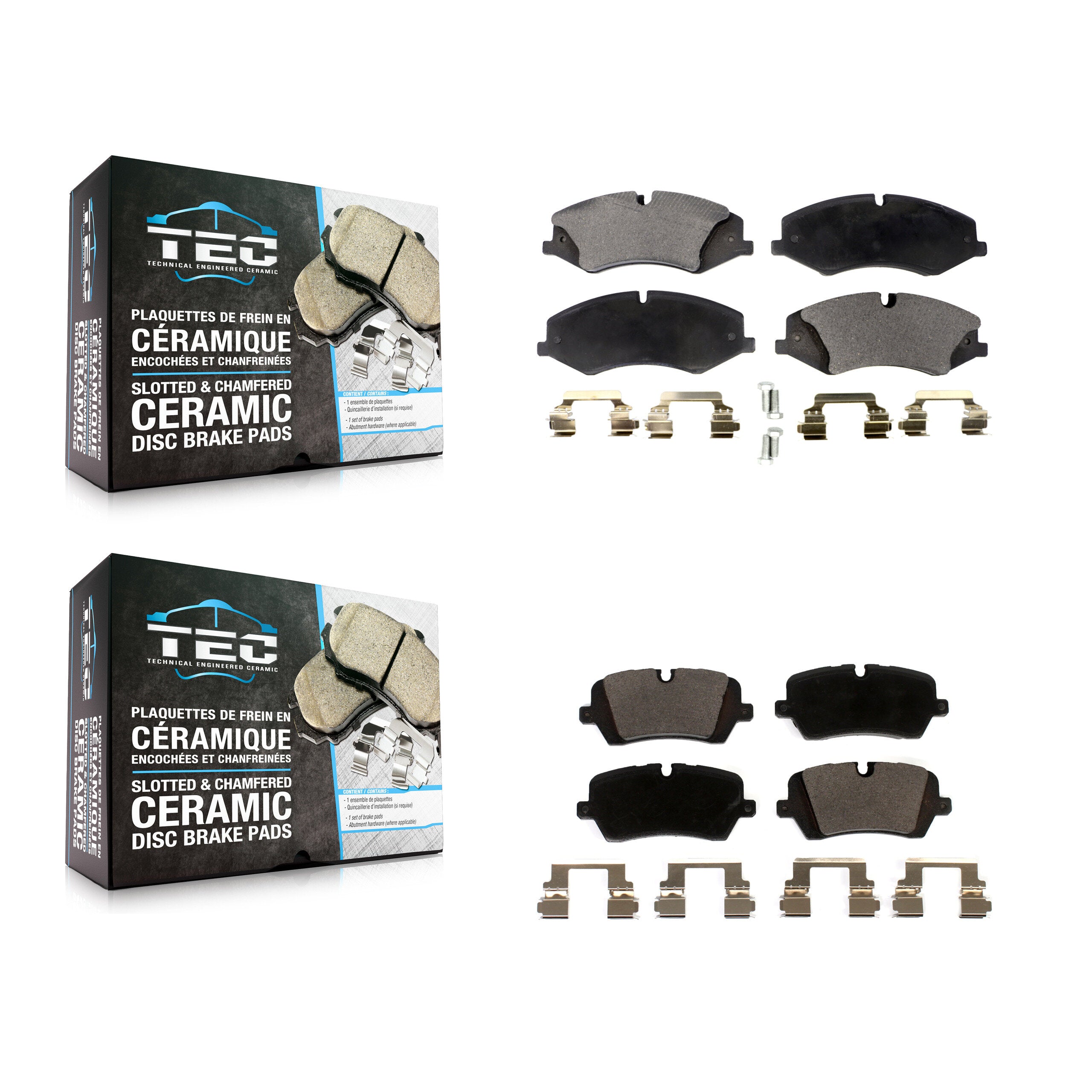 Front Rear Ceramic Brake Pads Kit For Land Rover Range Sport Discovery