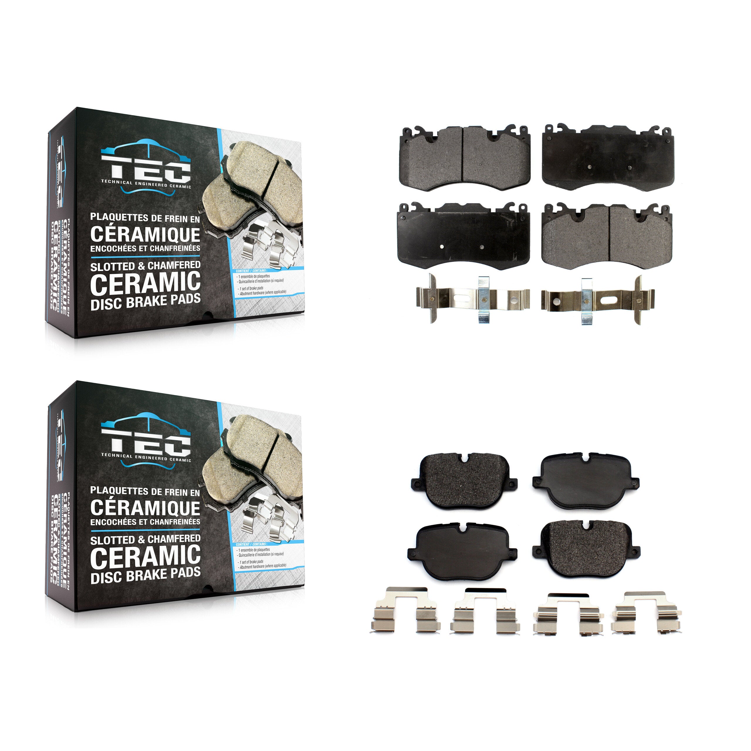 Front Rear Ceramic Brake Pads Kit For Land Rover Range Sport Supercharged
