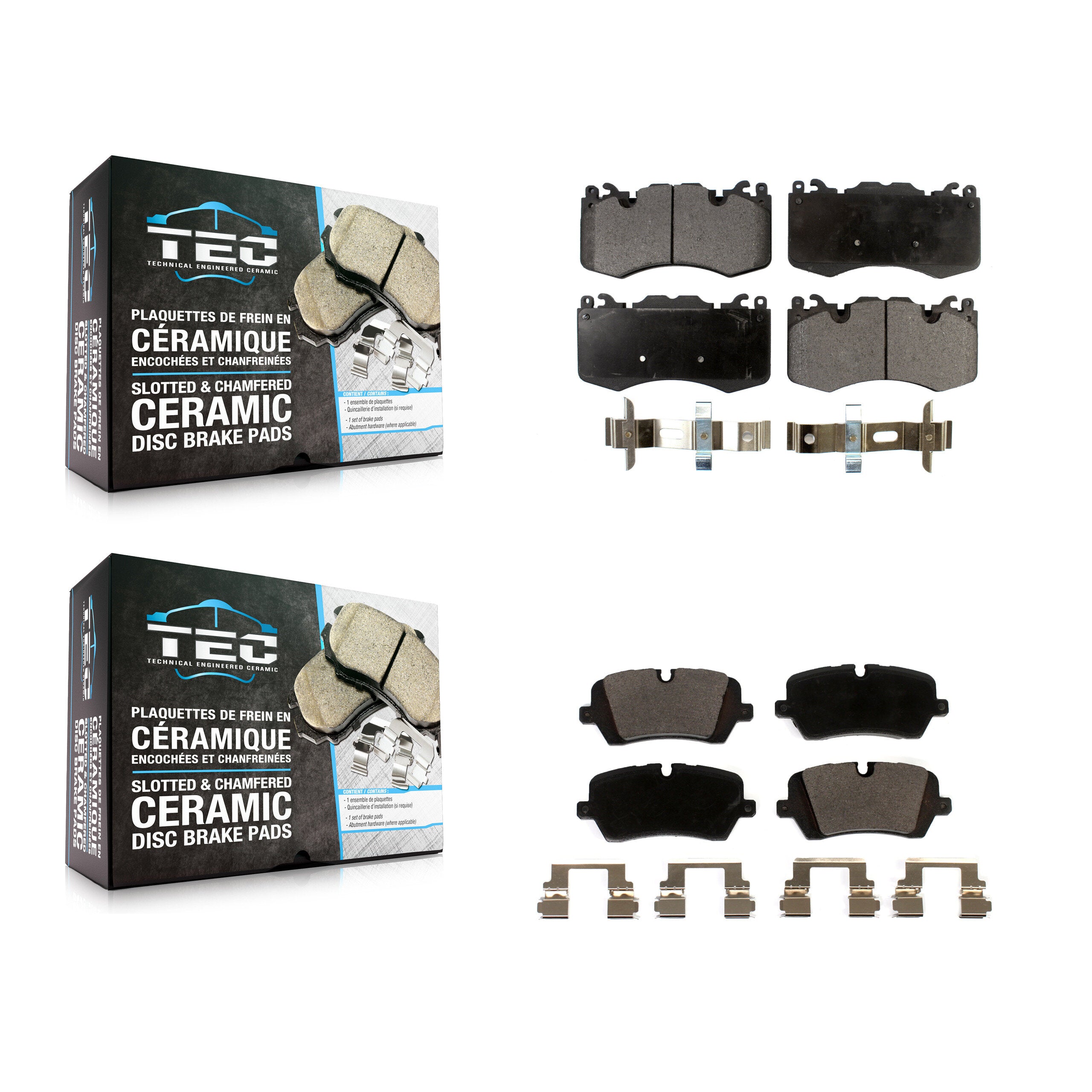 Front Rear Ceramic Brake Pads Kit For Land Rover Range Sport Defender 110 90