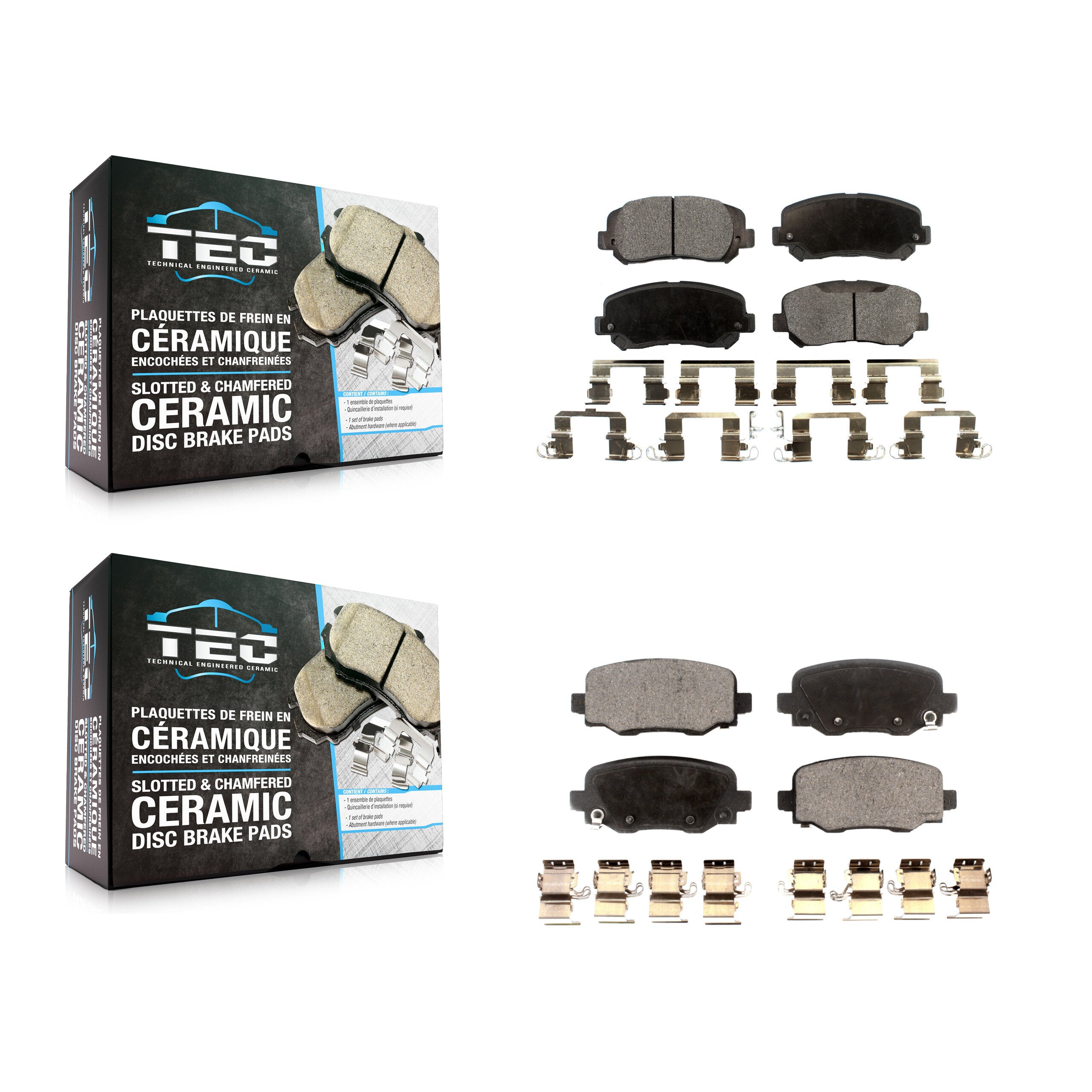 Front Rear Ceramic Brake Pads Kit For Jeep Cherokee With Single Piston Caliper