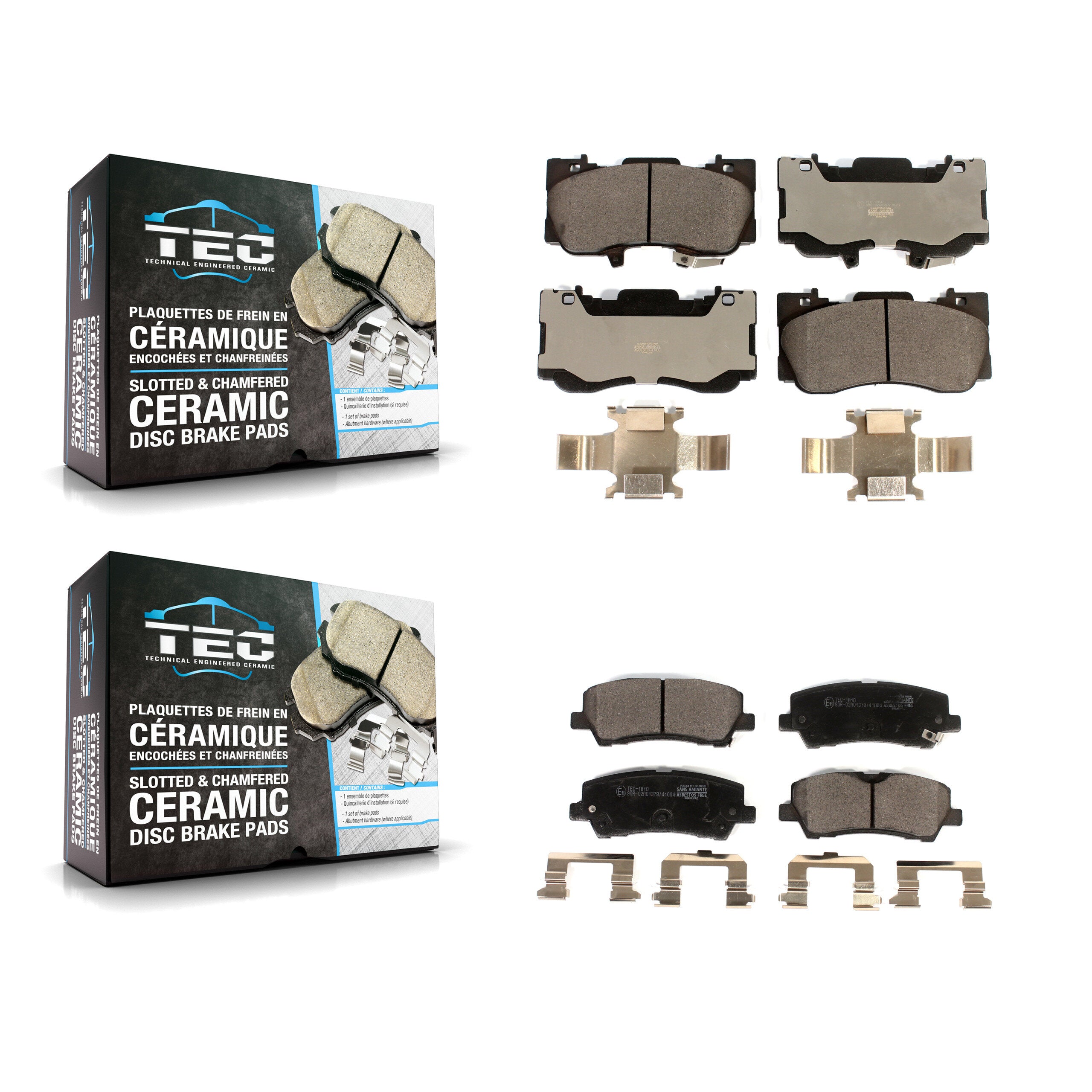 Front Rear Ceramic Brake Pads Kit For Ford Mustang KTC-100591