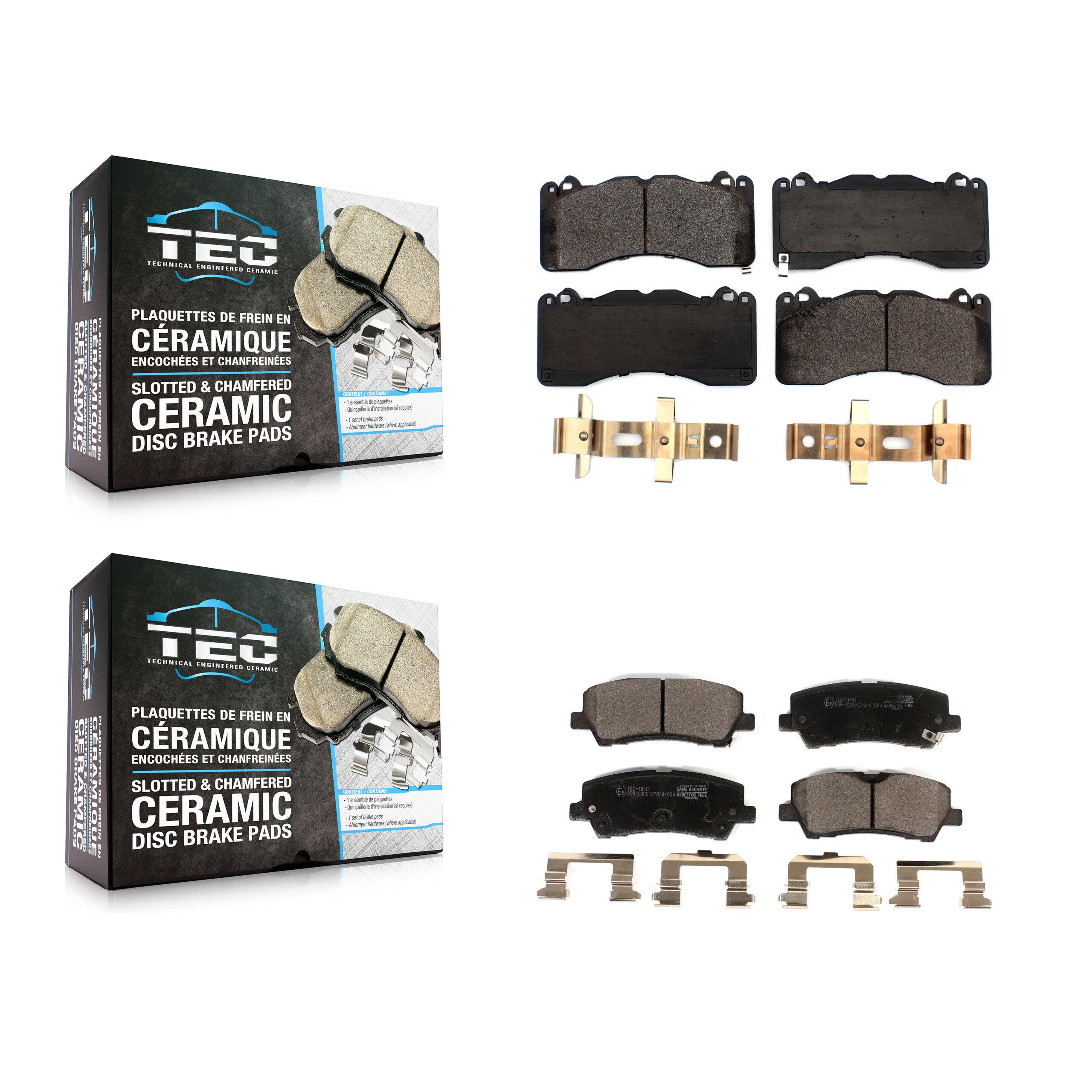 Front Rear Ceramic Brake Pads Kit For Ford Mustang KTC-100593