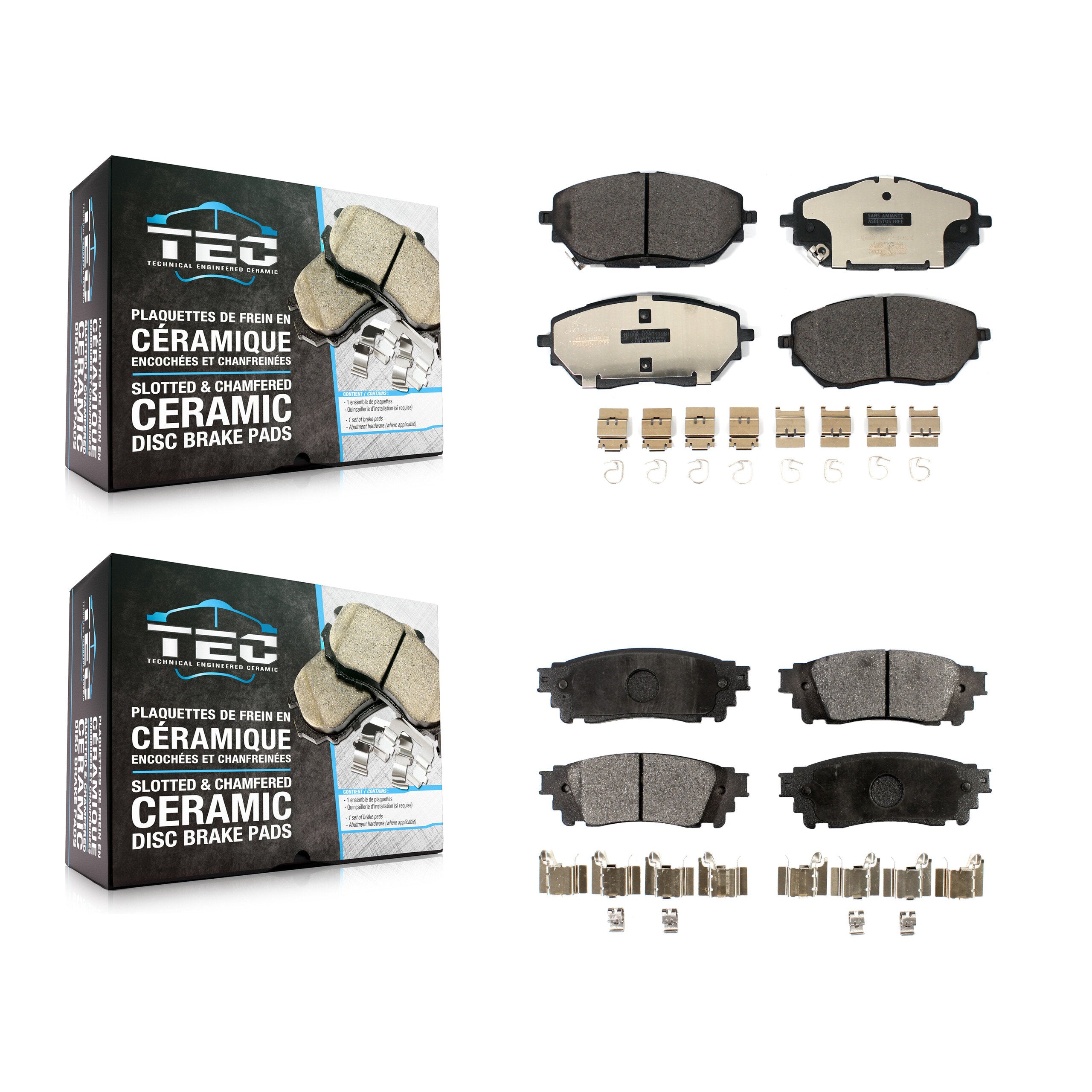 Front Rear Ceramic Brake Pads Kit For Toyota C-HR KTC-100597