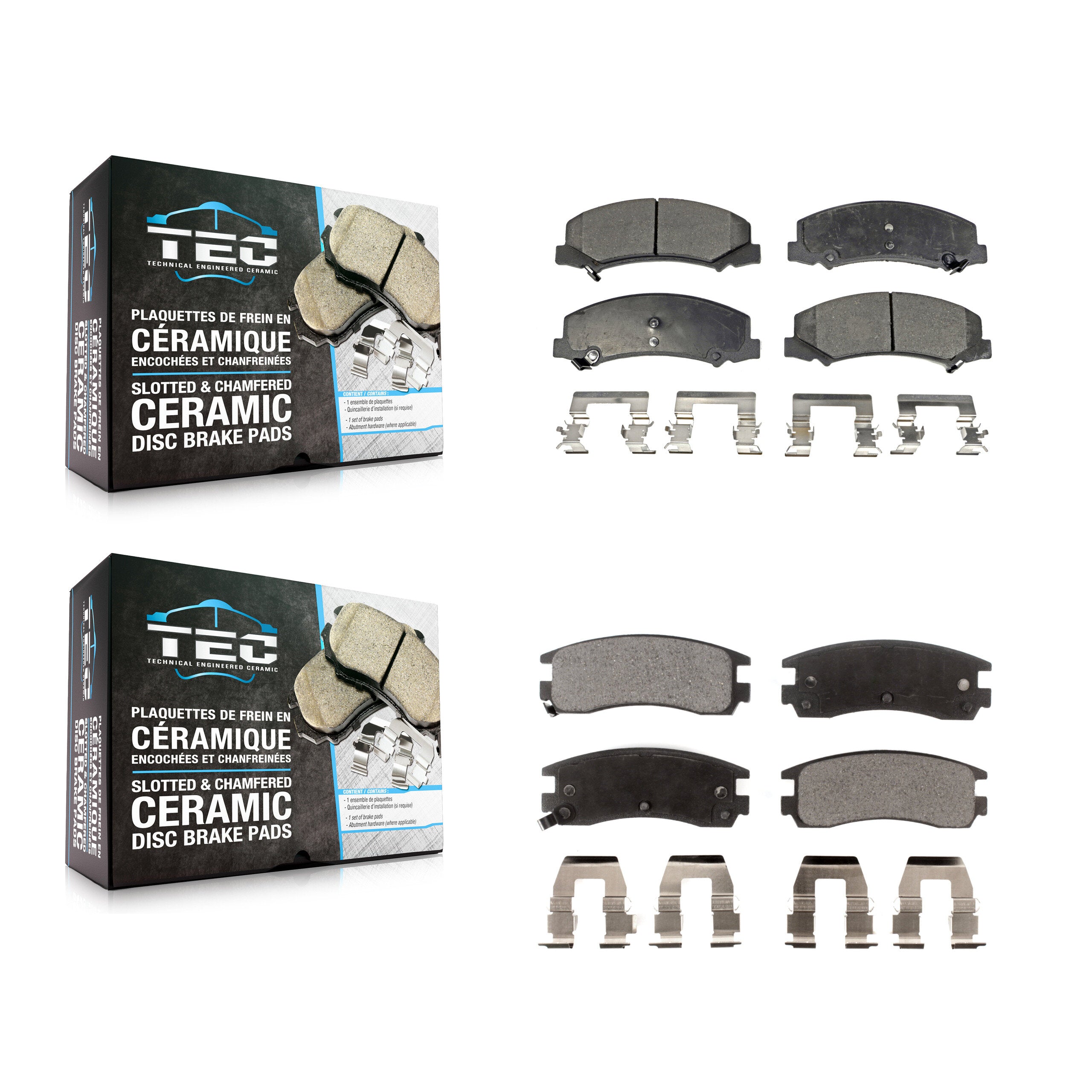 Front Rear Ceramic Brake Pads Kit For Chevrolet Impala Buick LaCrosse Allure