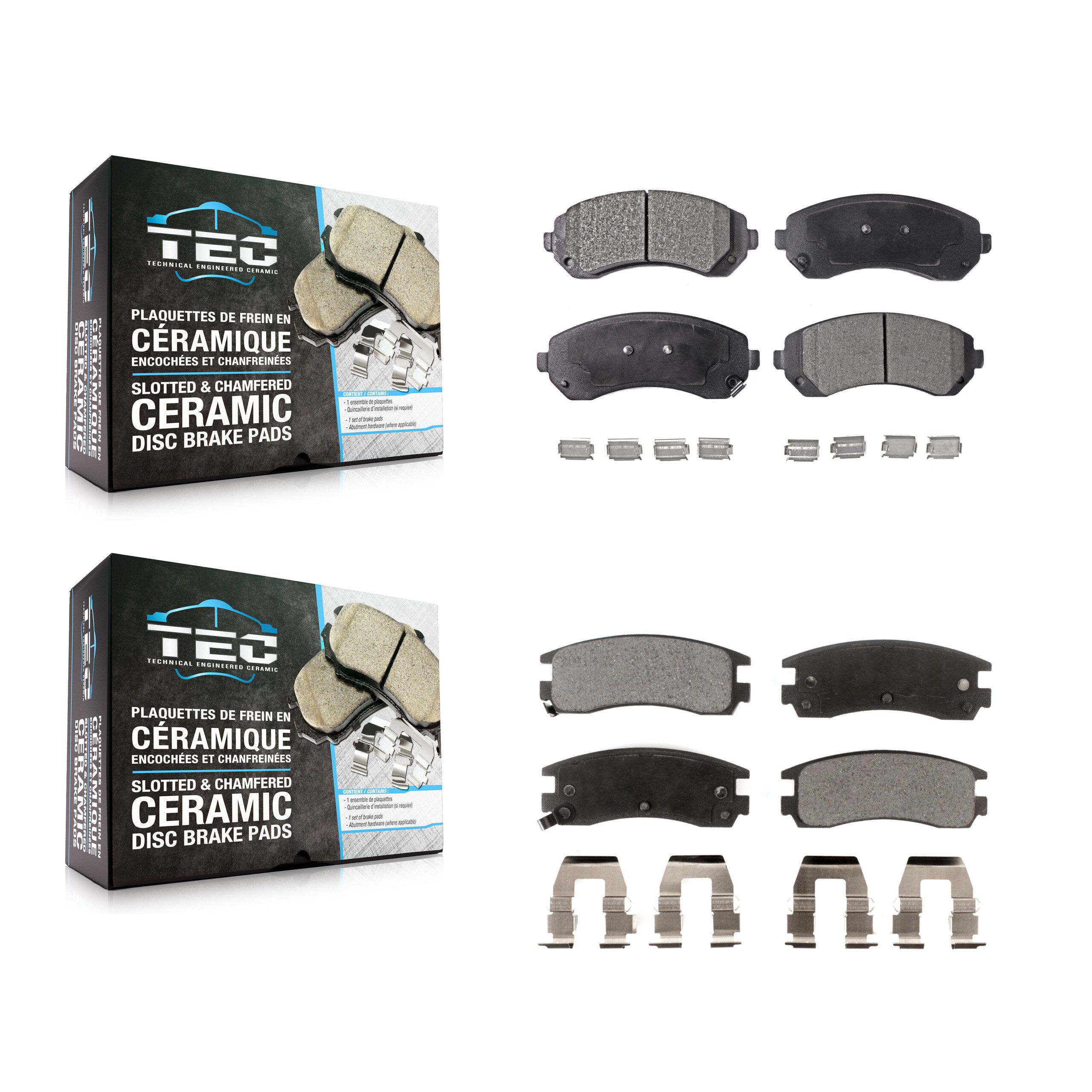 Front Rear Ceramic Brake Pads Kit For Buick Rendezvous Pontiac Montana Chevrolet