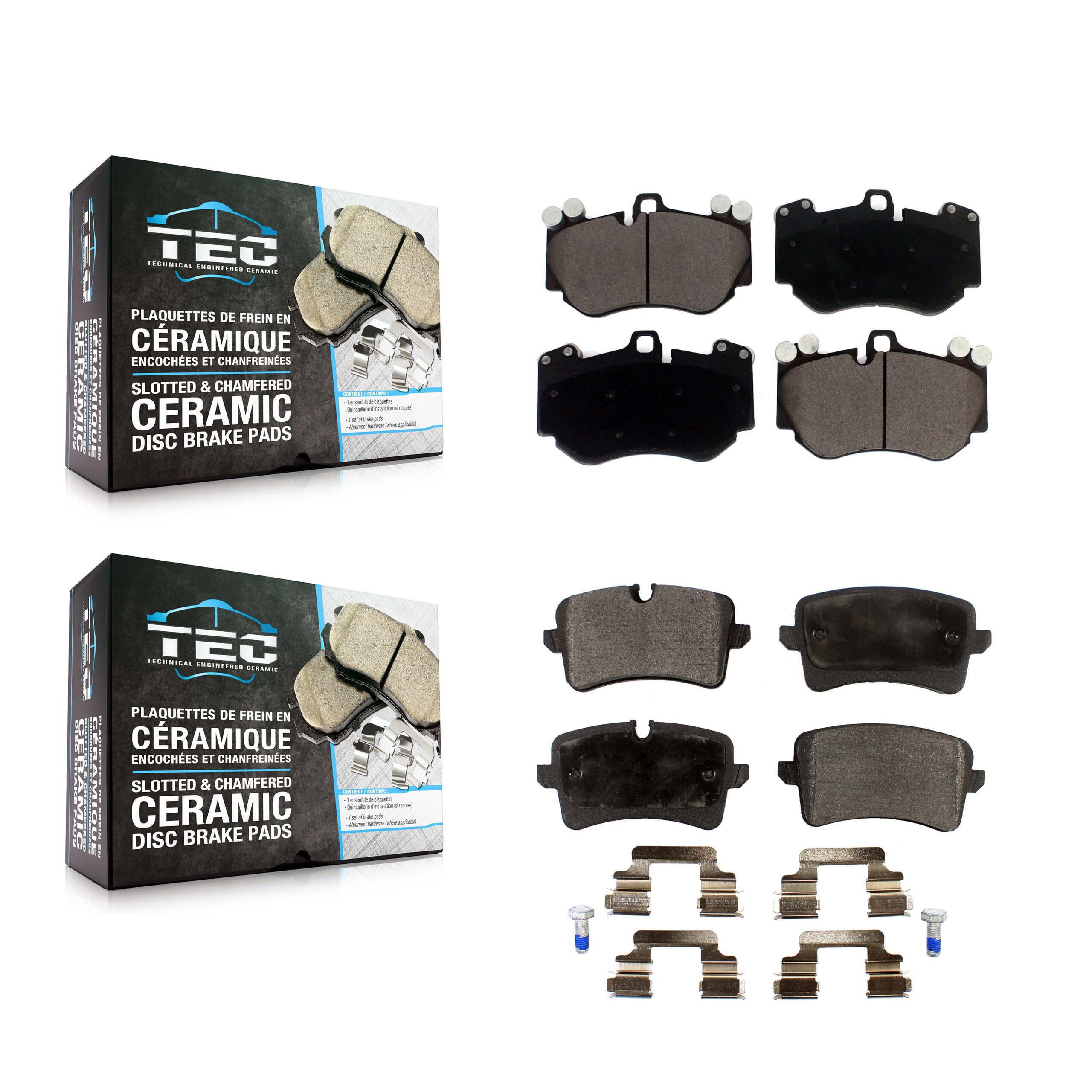 Front Rear Ceramic Brake Pads Kit For Audi RS5 With Composite Brakes KTC-100607