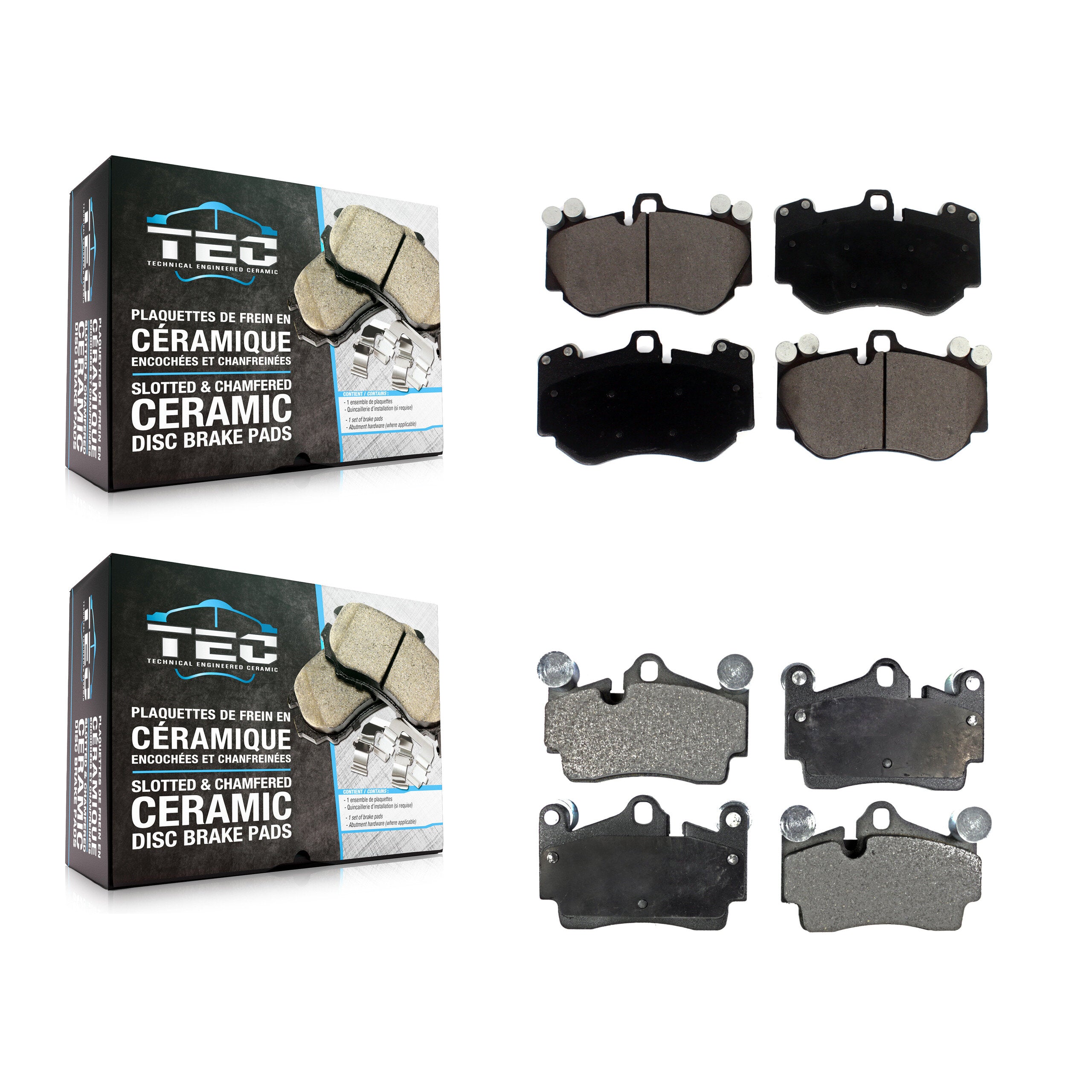 Front Rear Ceramic Brake Pads Kit For Porsche Cayenne KTC-100608
