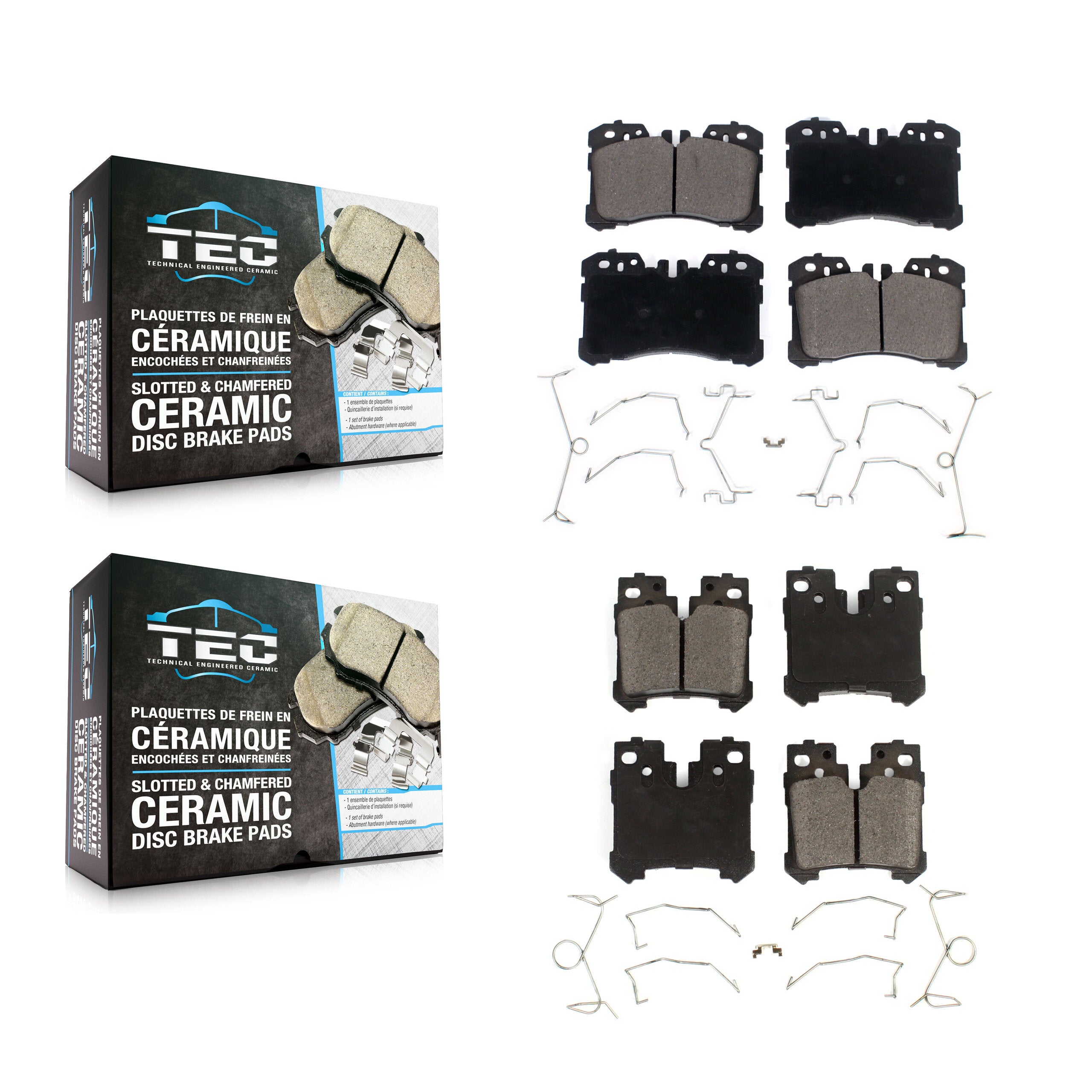 Front Rear Ceramic Brake Pads Kit For Lexus LS460 LS500 LS600h Toyota Mirai