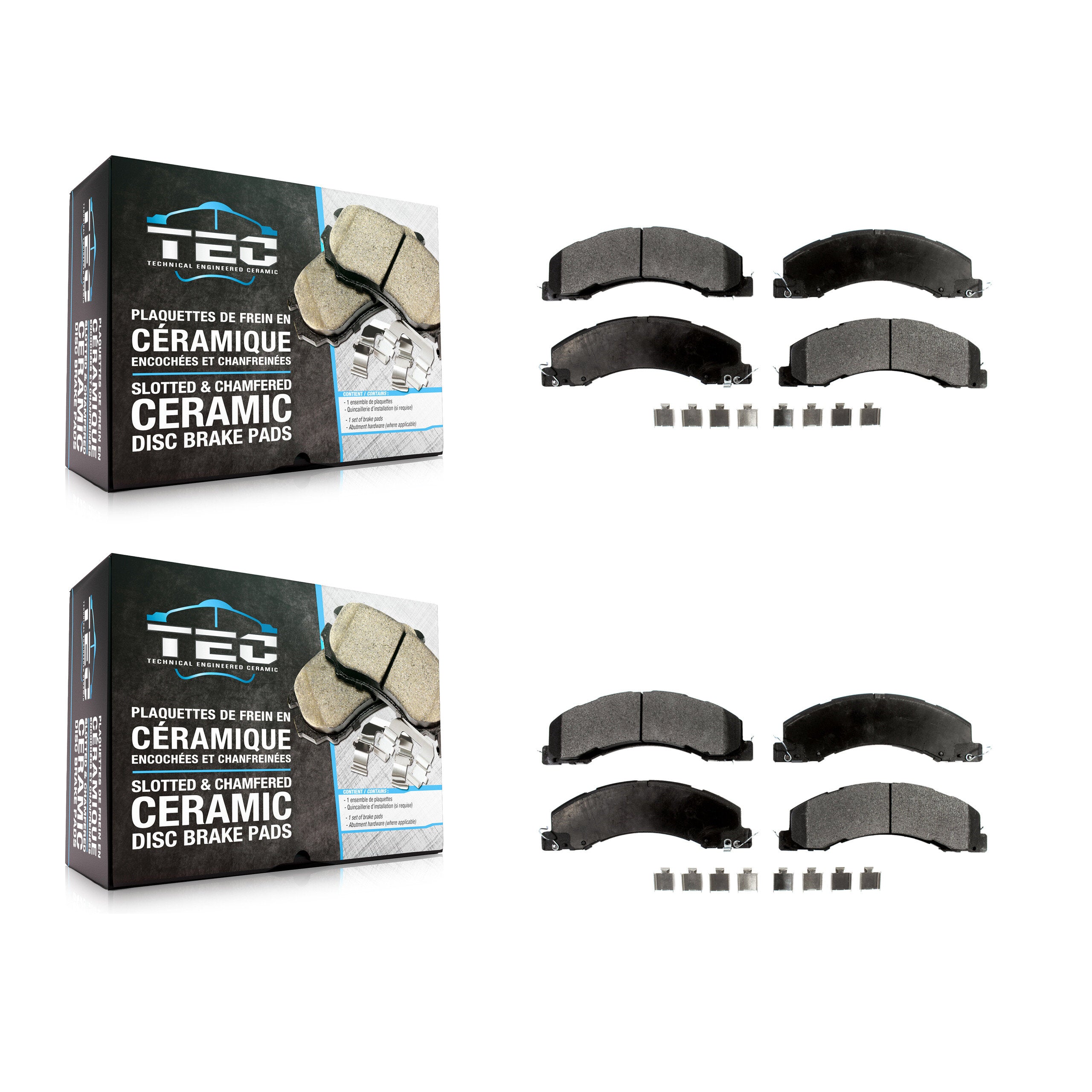 Front Rear Ceramic Brake Pads Kit For Ram Dodge Sterling Truck 4500 5500 Bullet