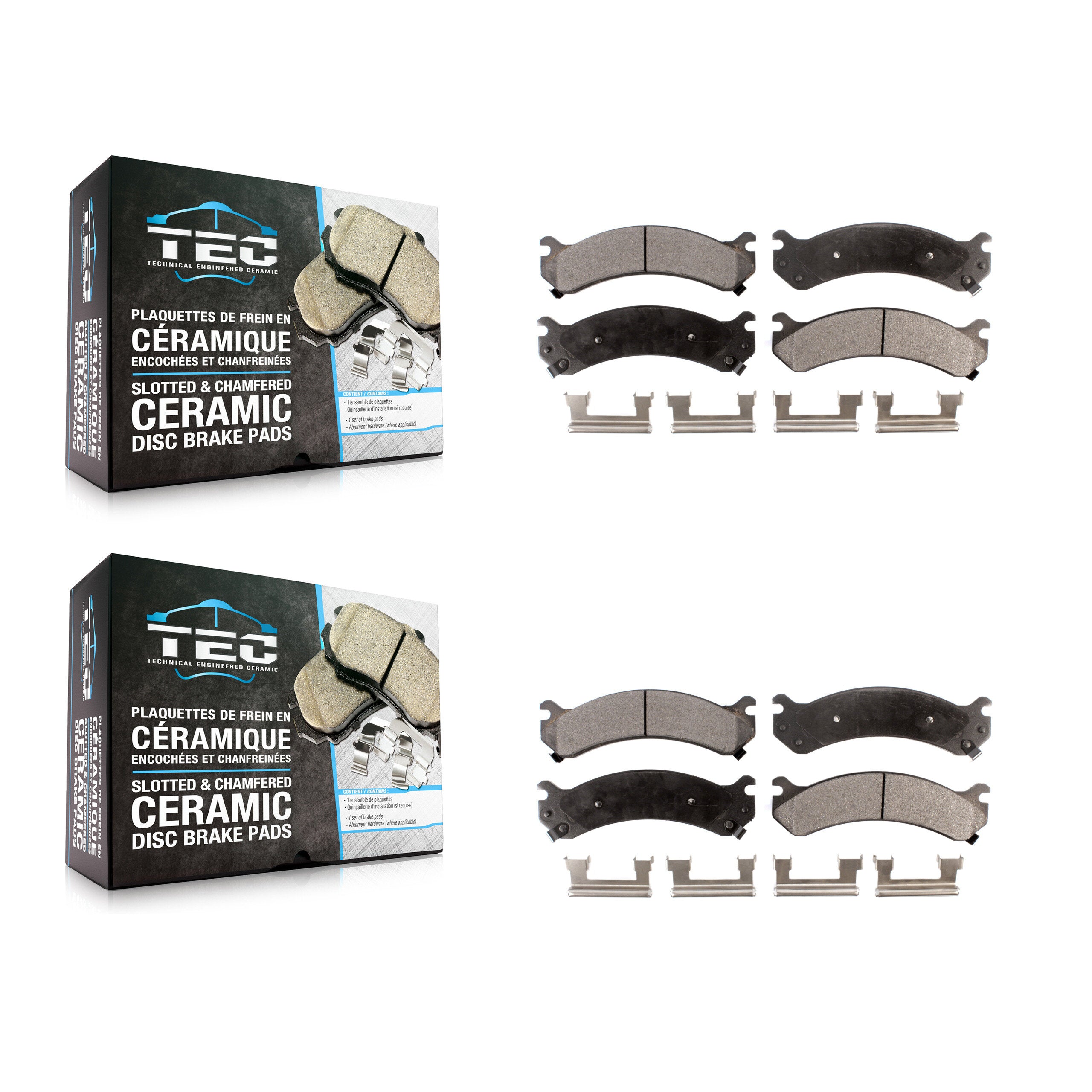 Front Rear Ceramic Brake Pads Kit For Chevrolet GMC Silverado 3500 Sierra HD