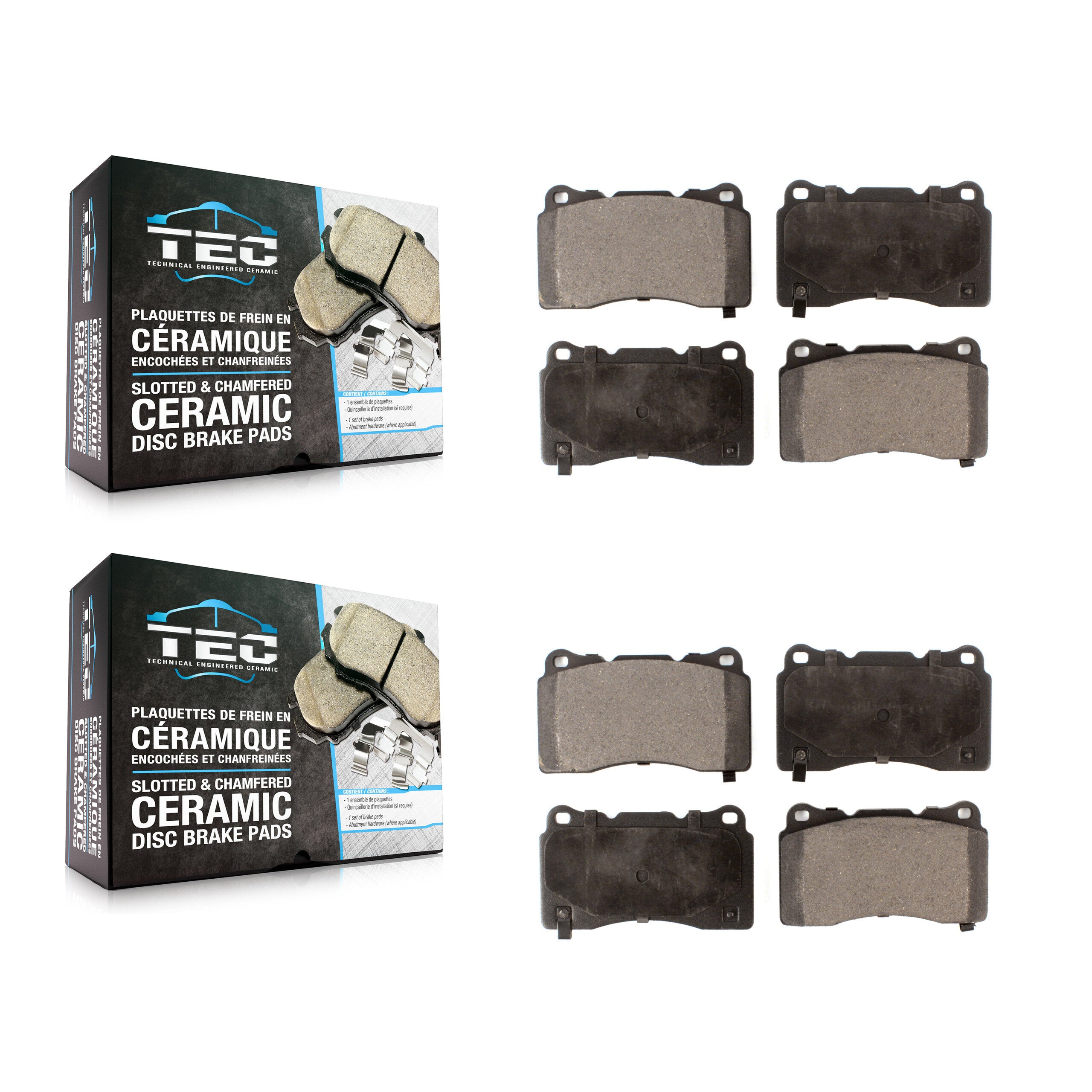 Front Rear Ceramic Brake Pads Kit For 2005-2006 Ford GT KTC-100623