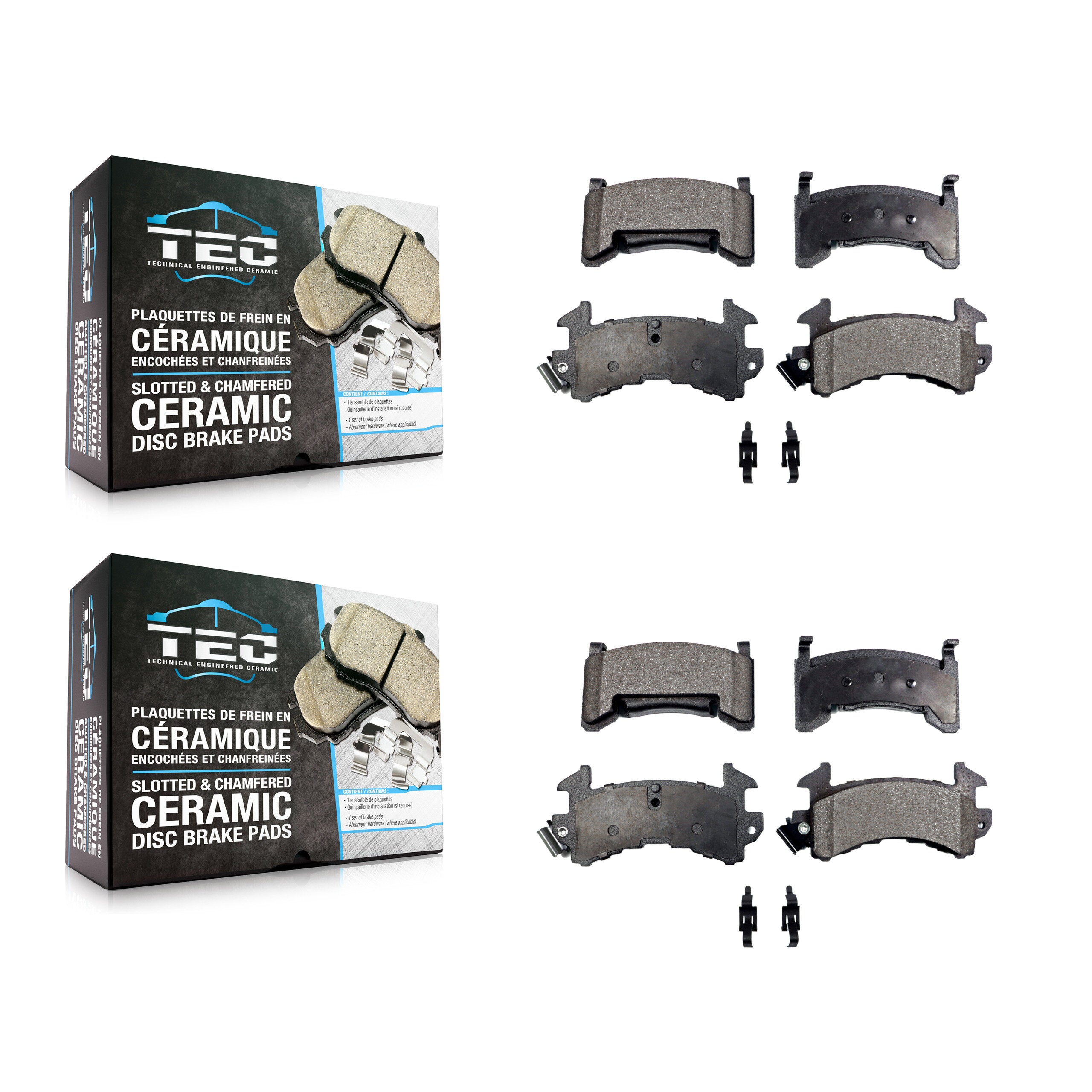Front Rear Ceramic Brake Pads Kit For Chevrolet Camaro Pontiac Firebird Cadillac