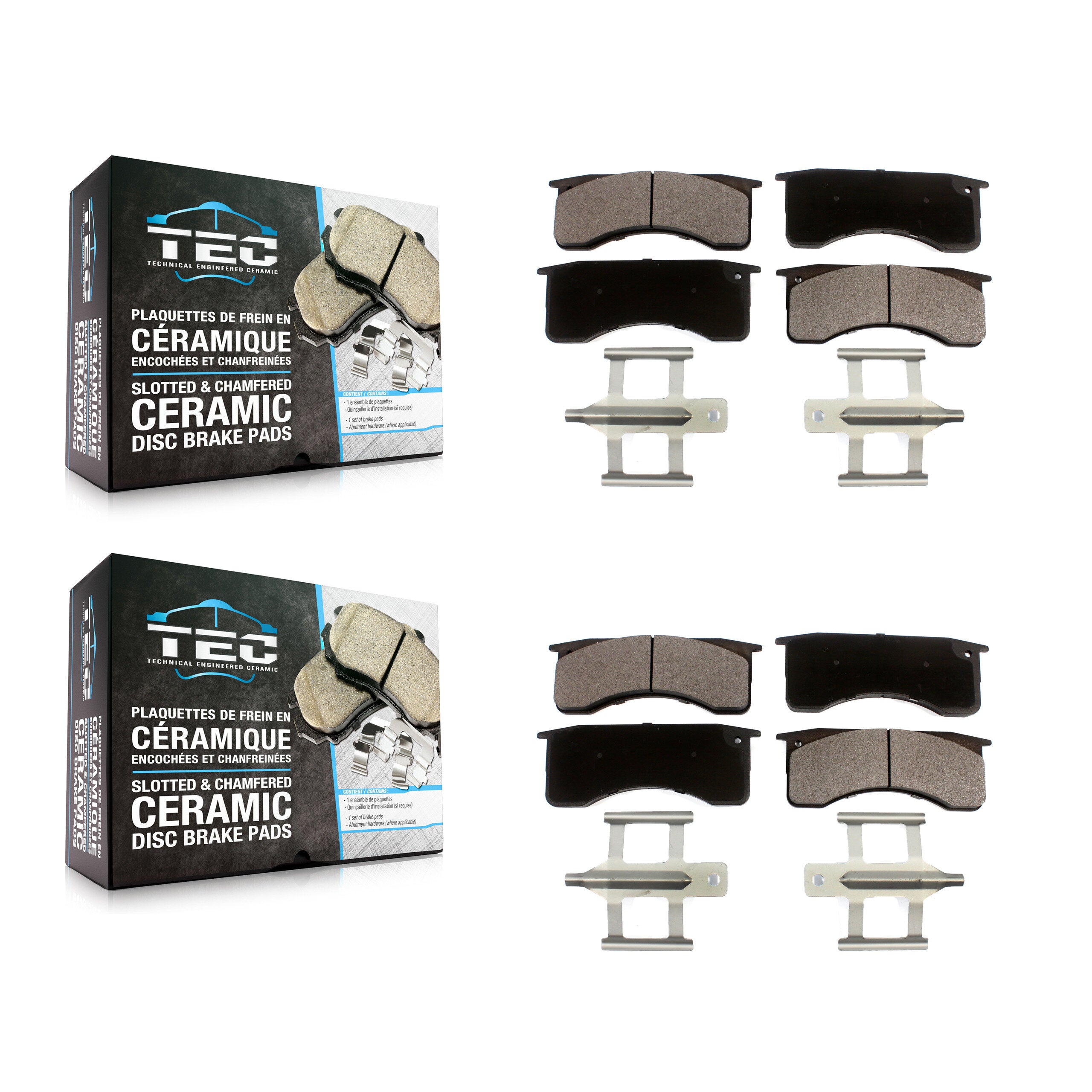 Front Rear Ceramic Brake Pads Kit For IC Corporation International CE School Bus