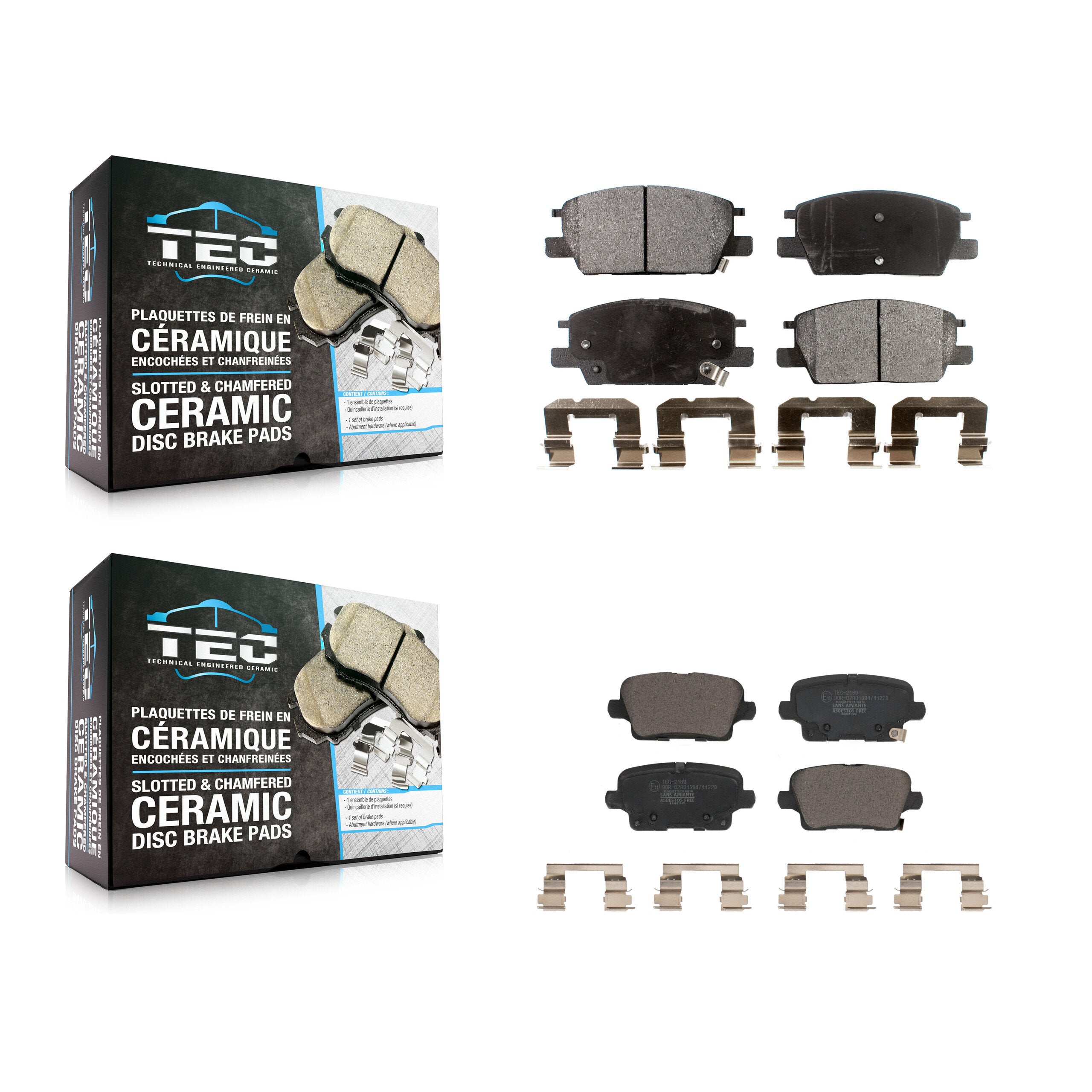 Front Rear Ceramic Brake Pads Kit For Buick Regal Sportback KTC-100650