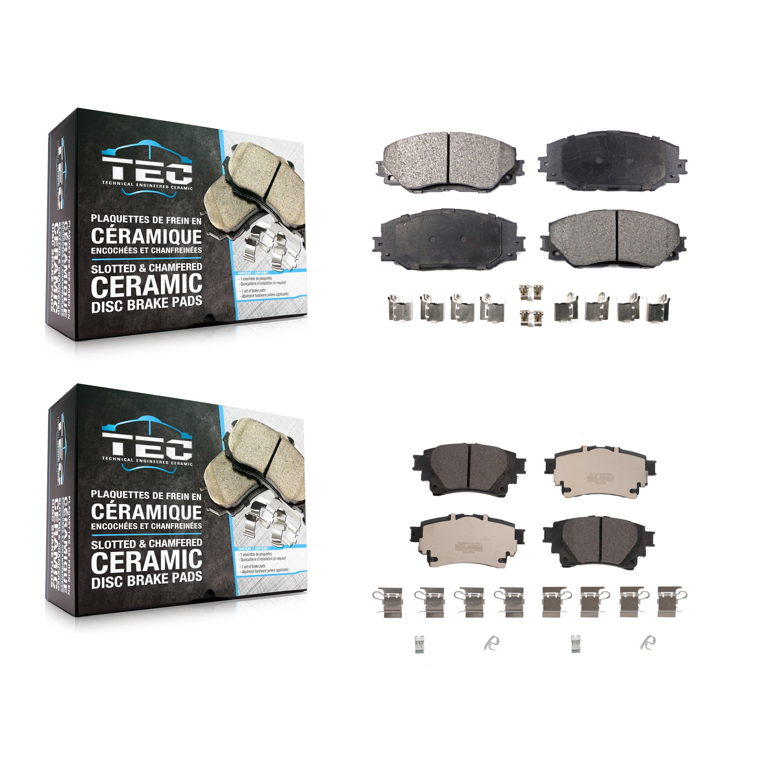 Front Rear Ceramic Brake Pads Kit For Toyota Corolla With Electric Parking