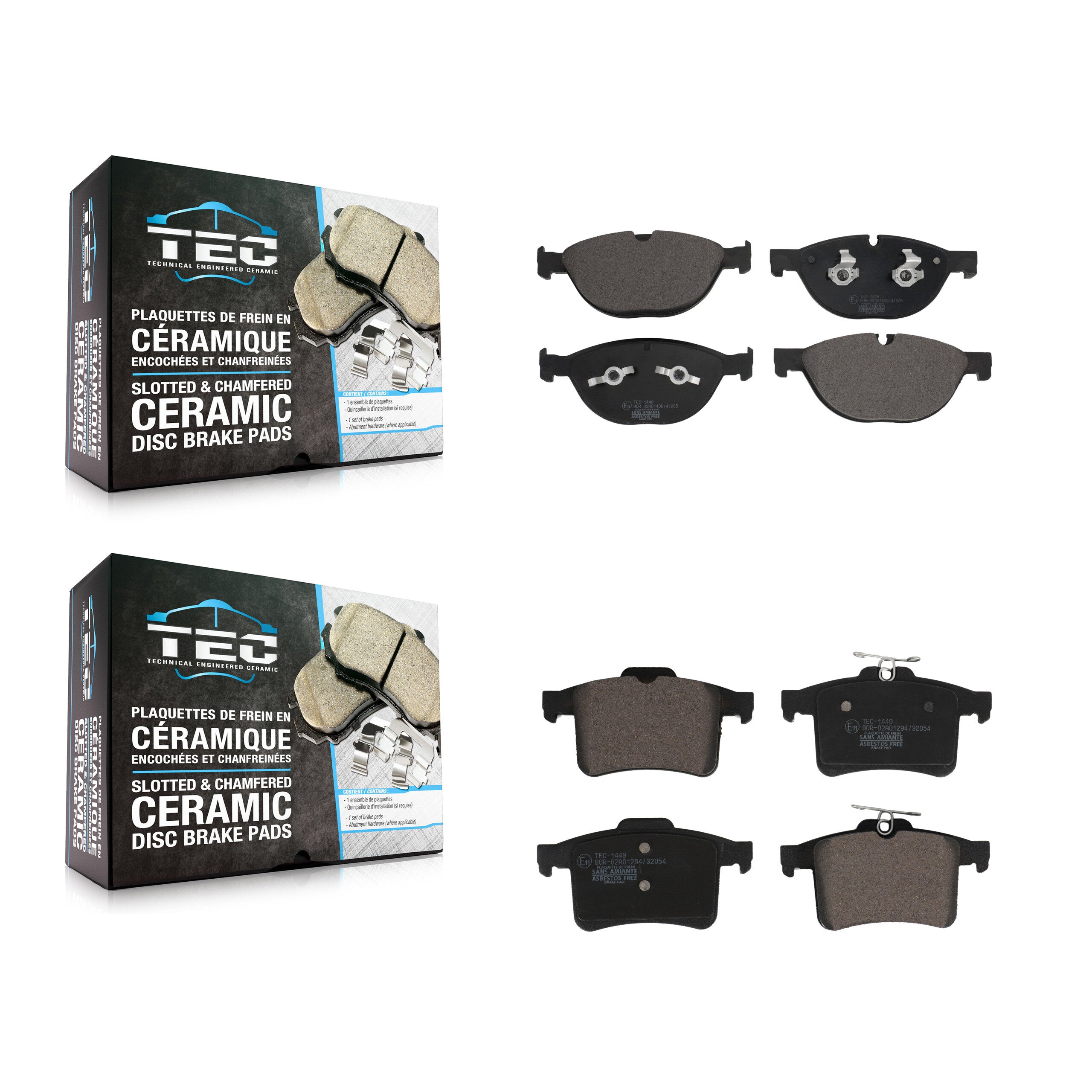 Front Rear Ceramic Brake Pads Kit For Jaguar XF XJ XKR XFR XKR-S XFR-S XJR