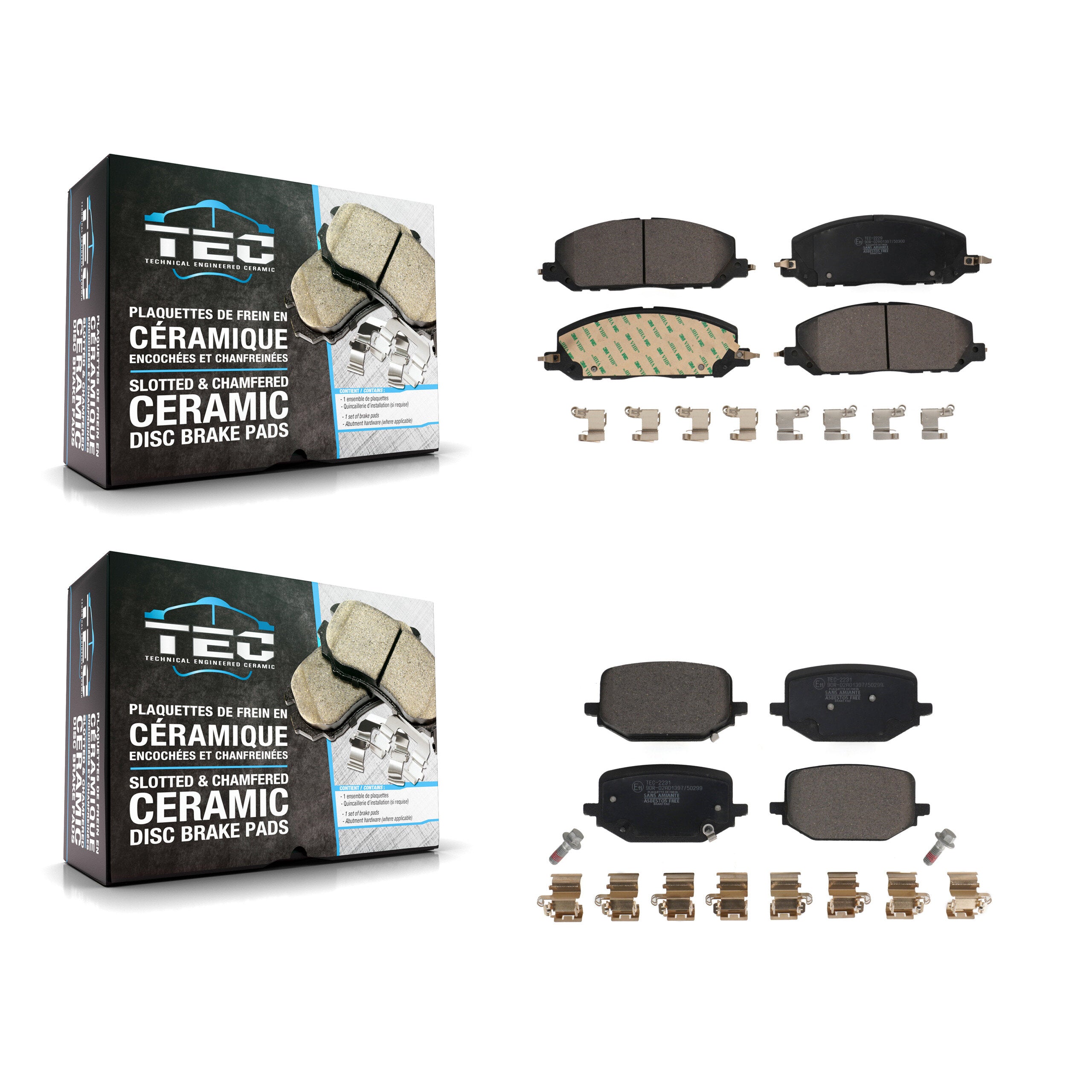 Front Rear Ceramic Brake Pads Kit For Lincoln Aviator Ford Police Interceptor