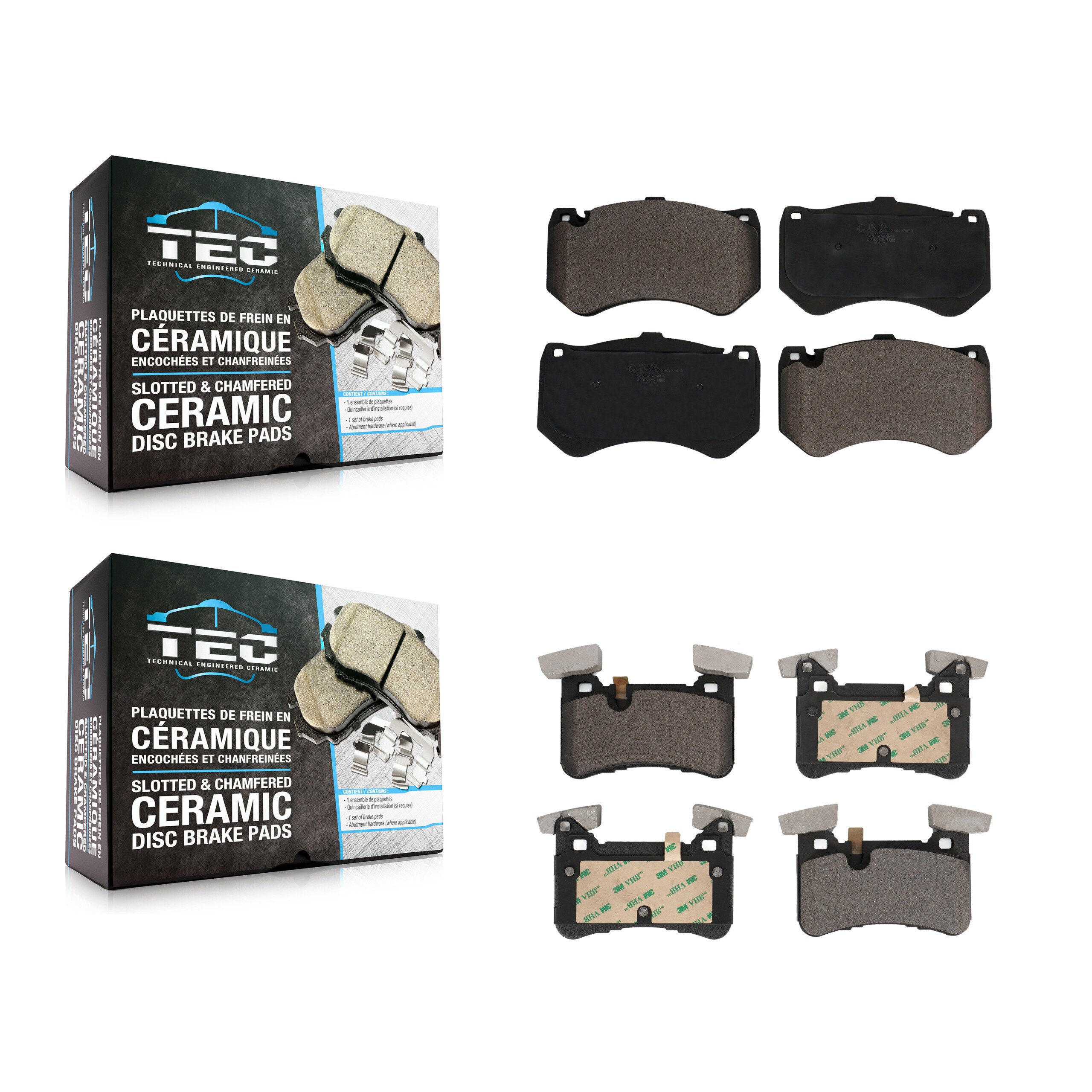 Front Rear Ceramic Brake Pads Kit For Mercedes-Benz C63 AMG S KTC-100682