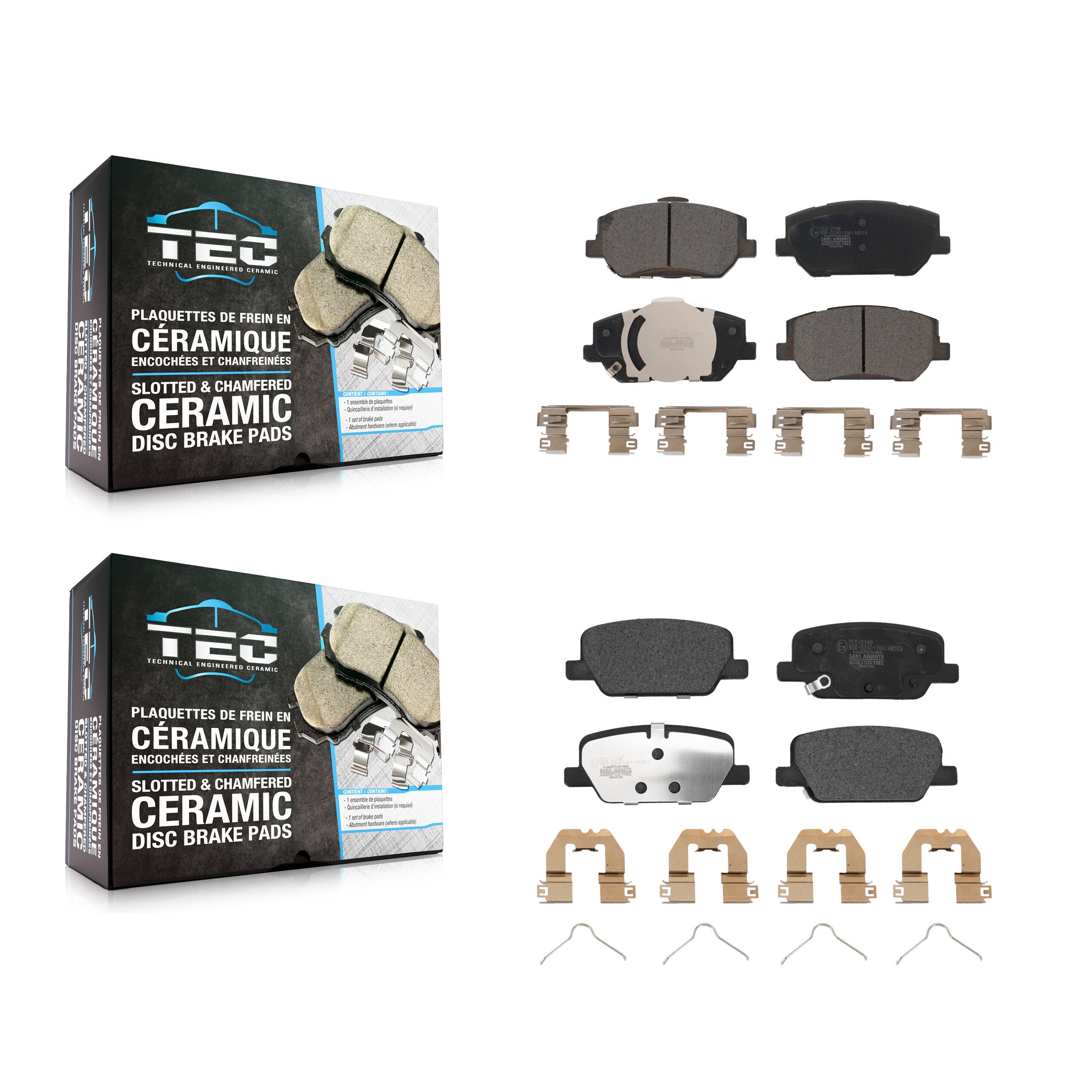 Front Rear Ceramic Brake Pads Kit For Hyundai Santa Fe KTC-100694