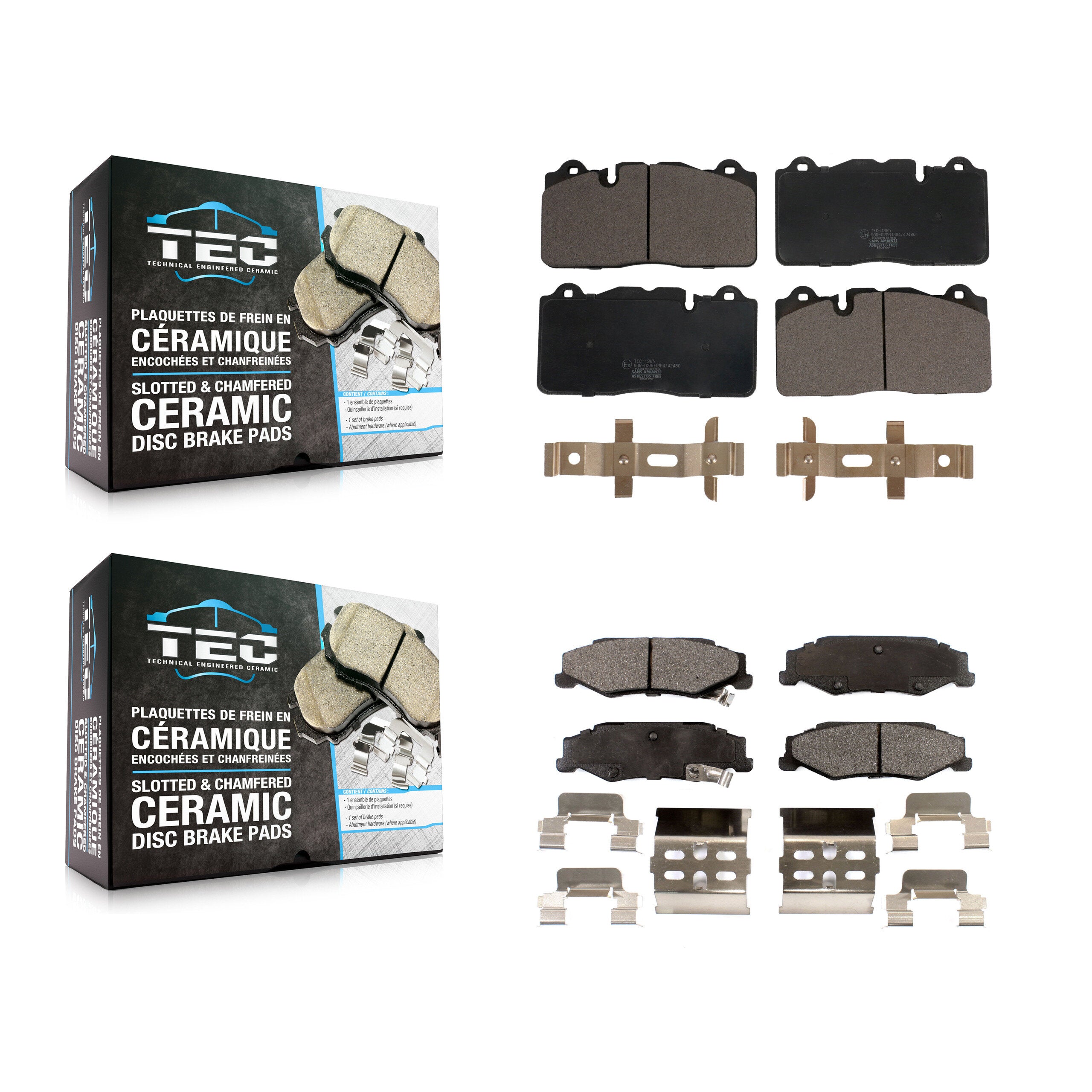 Front Rear Ceramic Brake Pads Kit For 2012 Chevrolet Corvette Base KTC-100702