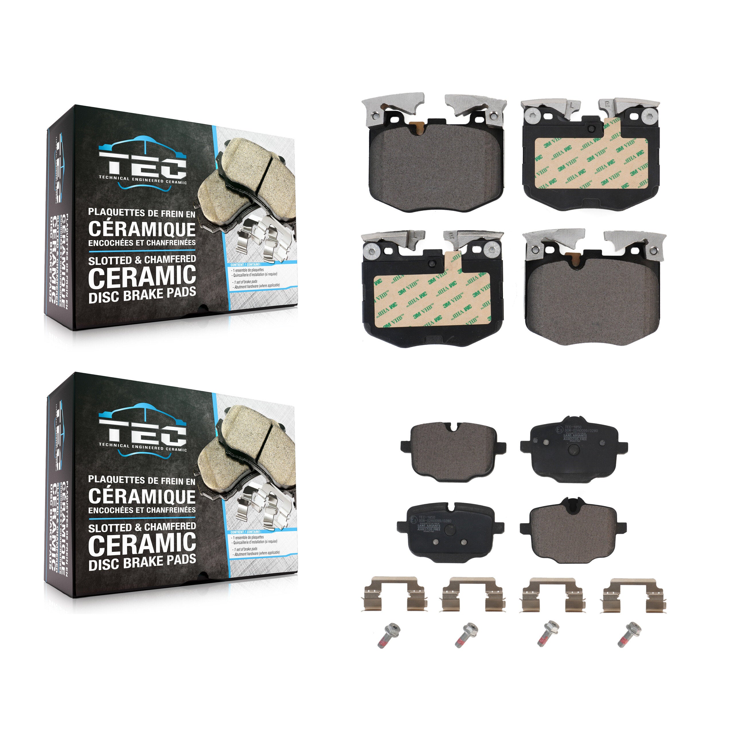 Front Rear Ceramic Brake Pads Kit For BMW X3 X5 X4 530i xDrive X7 540i iX 640i