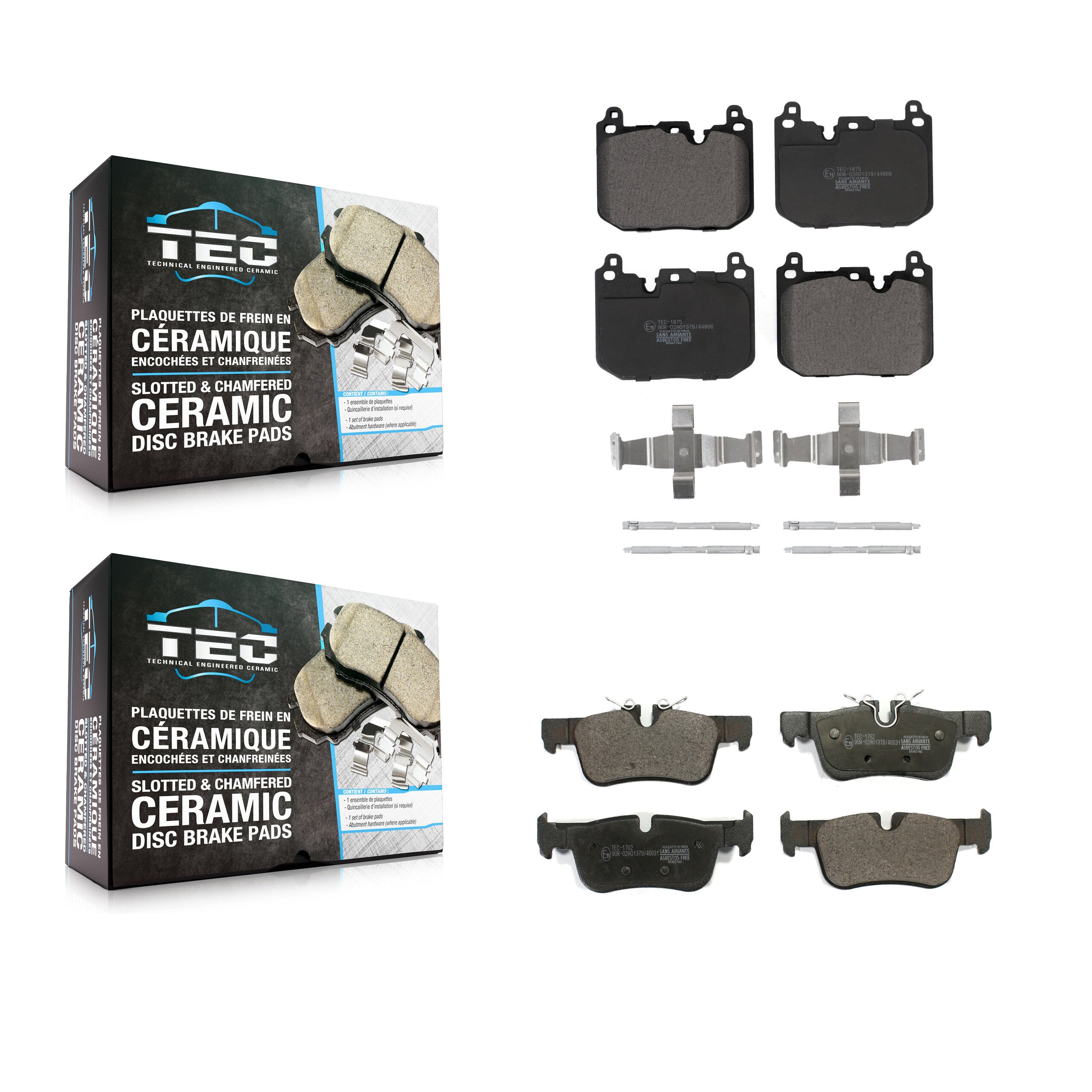 Front Rear Ceramic Brake Pads Kit For Mini Cooper Countryman Clubman BMW 228i
