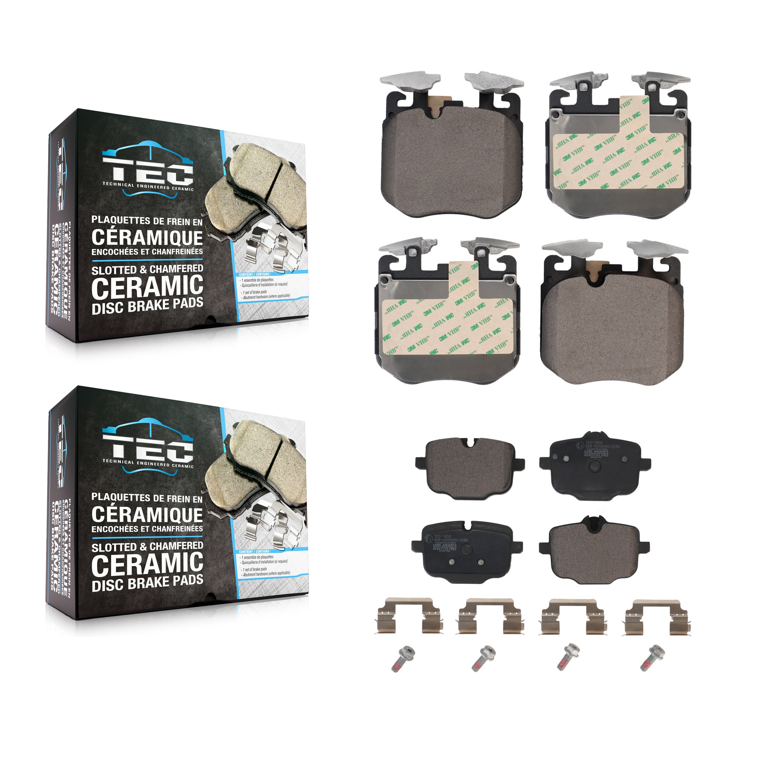 Front Rear Ceramic Brake Pad Kit For BMW X5 X7 540i xDrive X6 750i M550i 740e B7