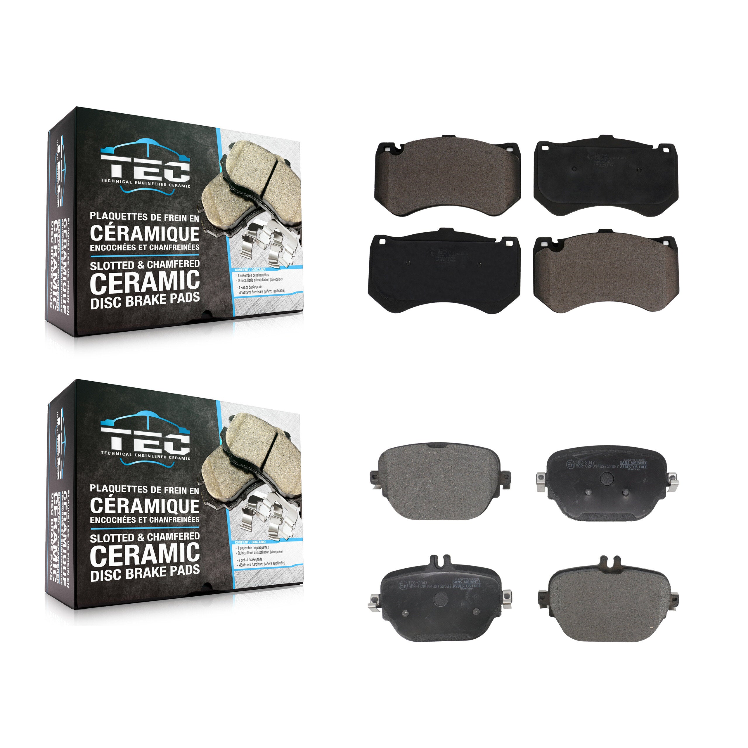 Front Rear Ceramic Brake Pads Kit For Mercedes-Benz E63 AMG S KTC-100713