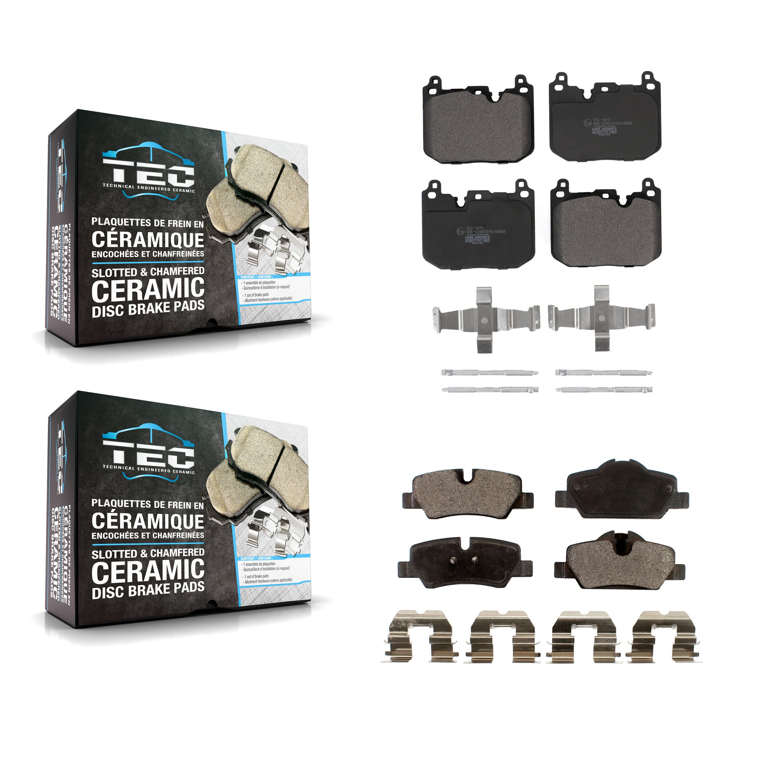 Front Rear Ceramic Brake Pads Kit For Mini Cooper S/John Works with 2.0L