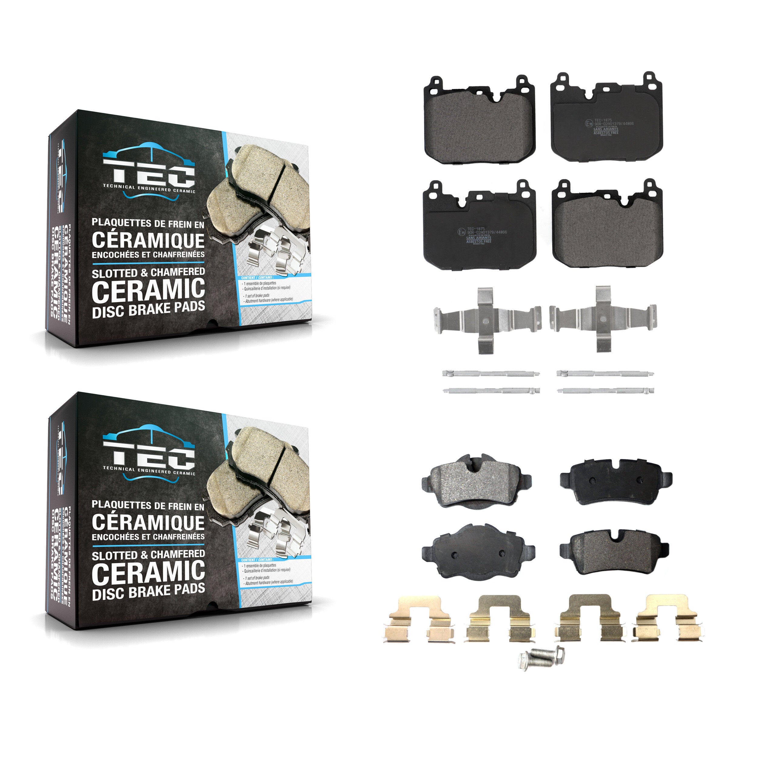 Front Rear Ceramic Brake Pads Kit For Mini Cooper S/John Works with 1.6L