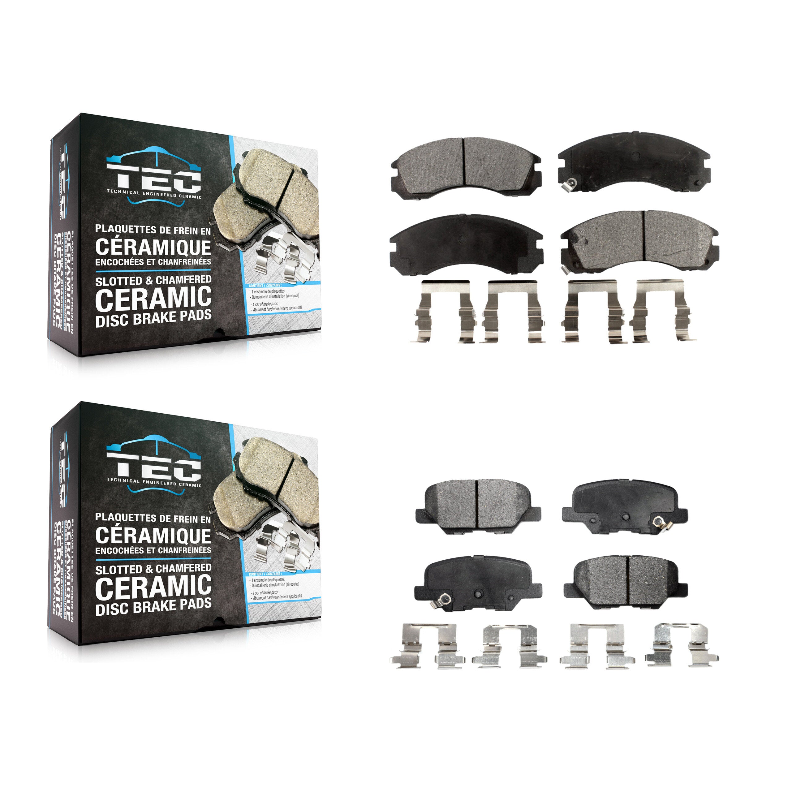 Front Rear Ceramic Brake Pads Kit For Mitsubishi Outlander PHEV KTC-100720