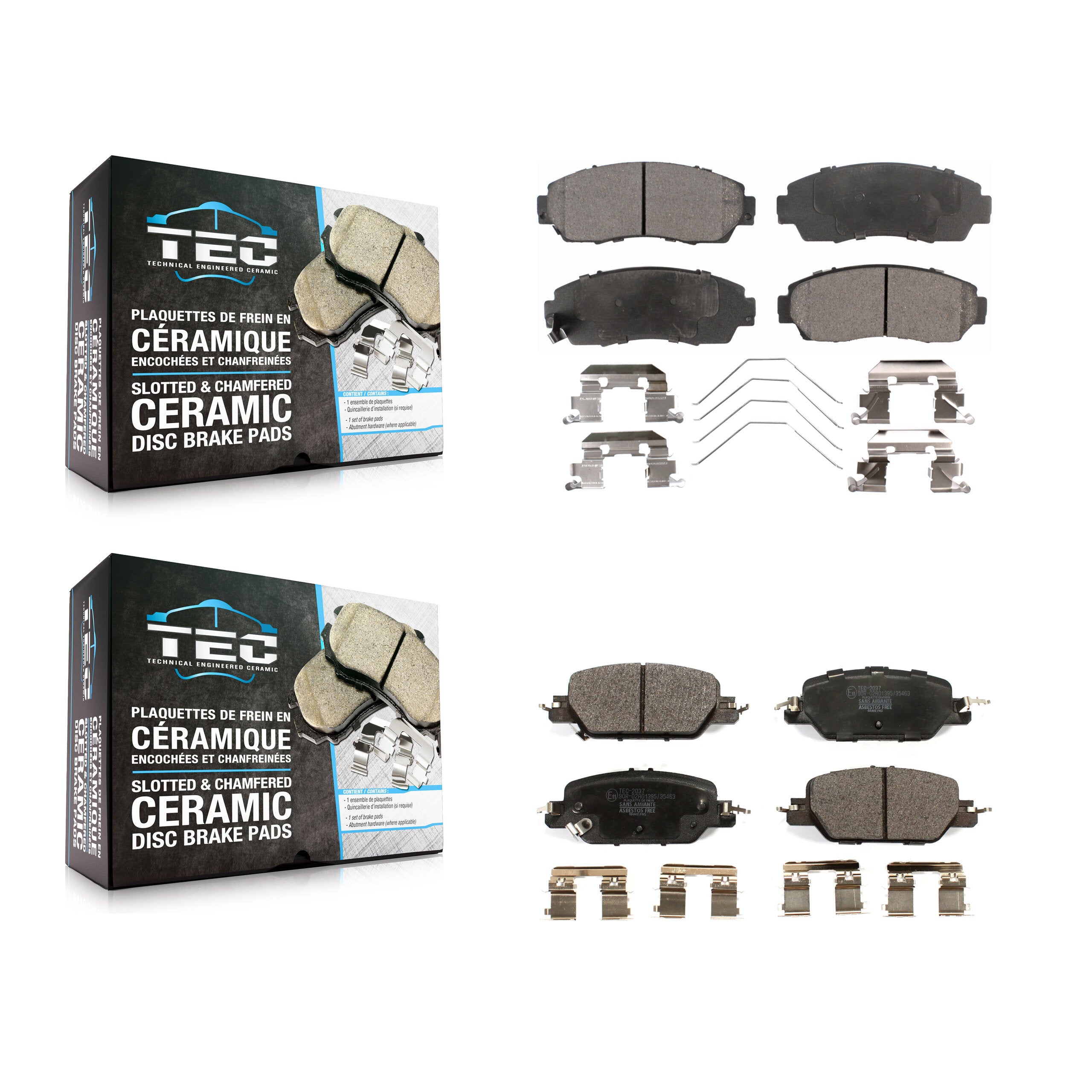 Front Rear Ceramic Brake Pad Kit For Honda CR-V FULL HYBRID EV-GAS (FHEV) engine