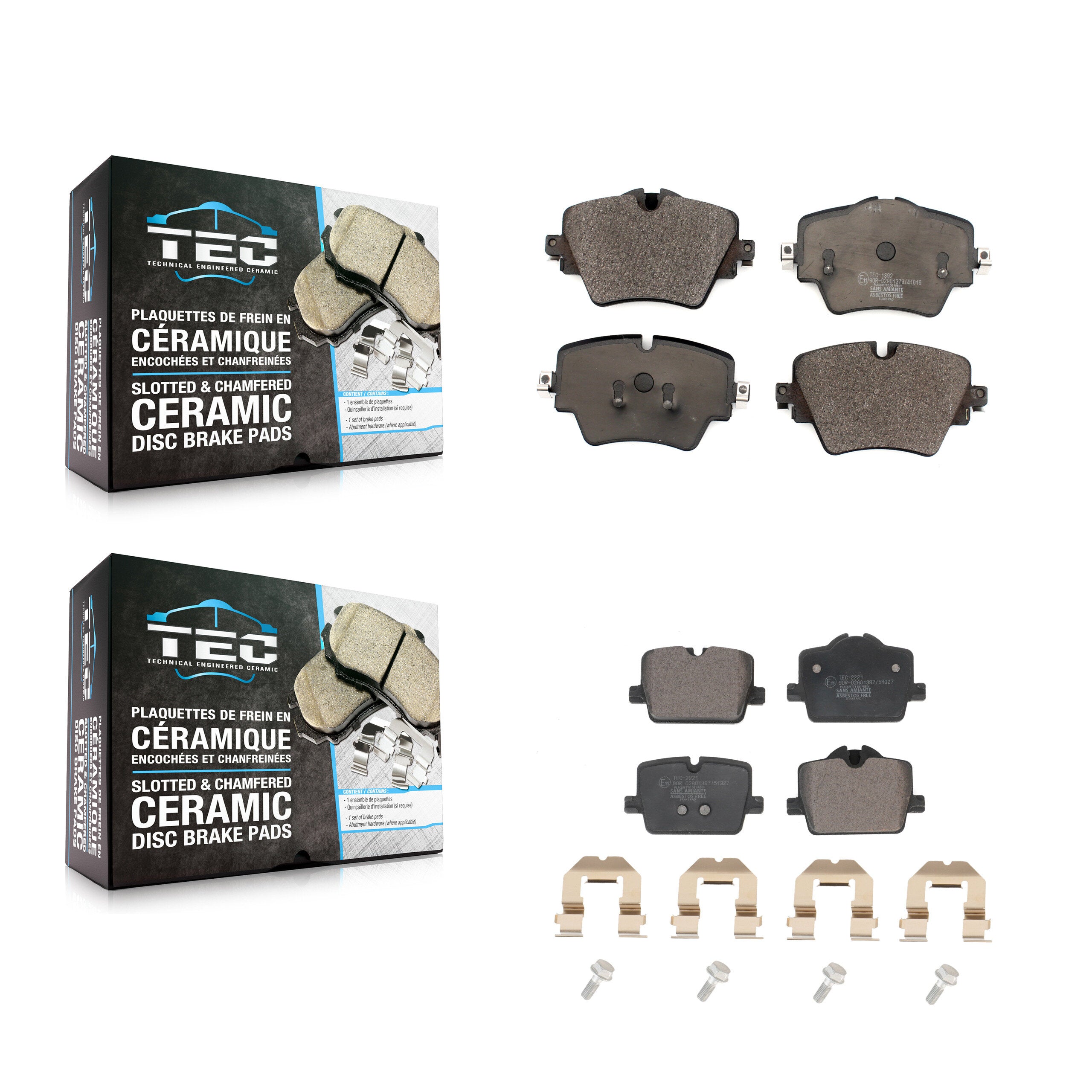 Front Rear Ceramic Brake Pads Kit For BMW 330i xDrive 430i Toyota GR Supra Z4