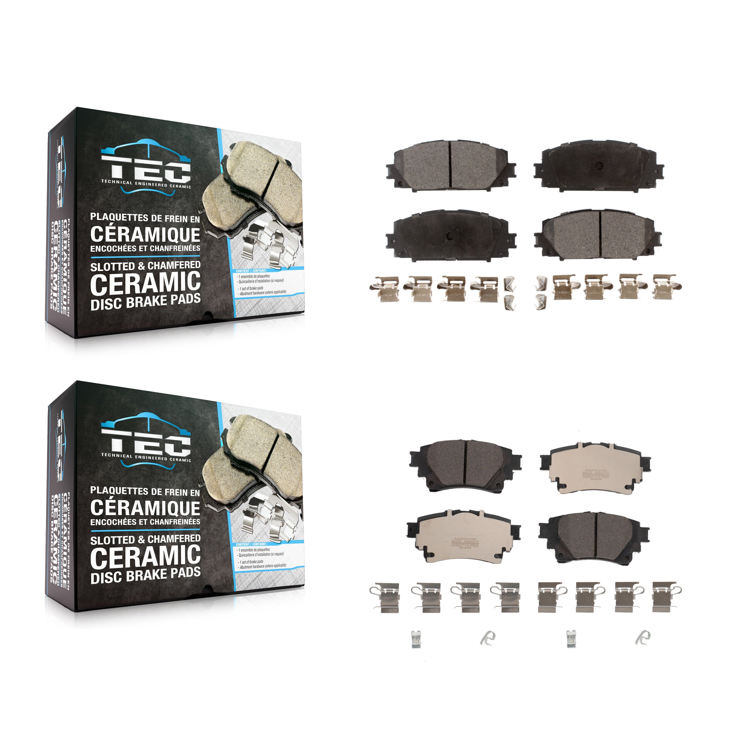 Front Rear Ceramic Brake Pads Kit For Toyota Corolla With Electric Parking