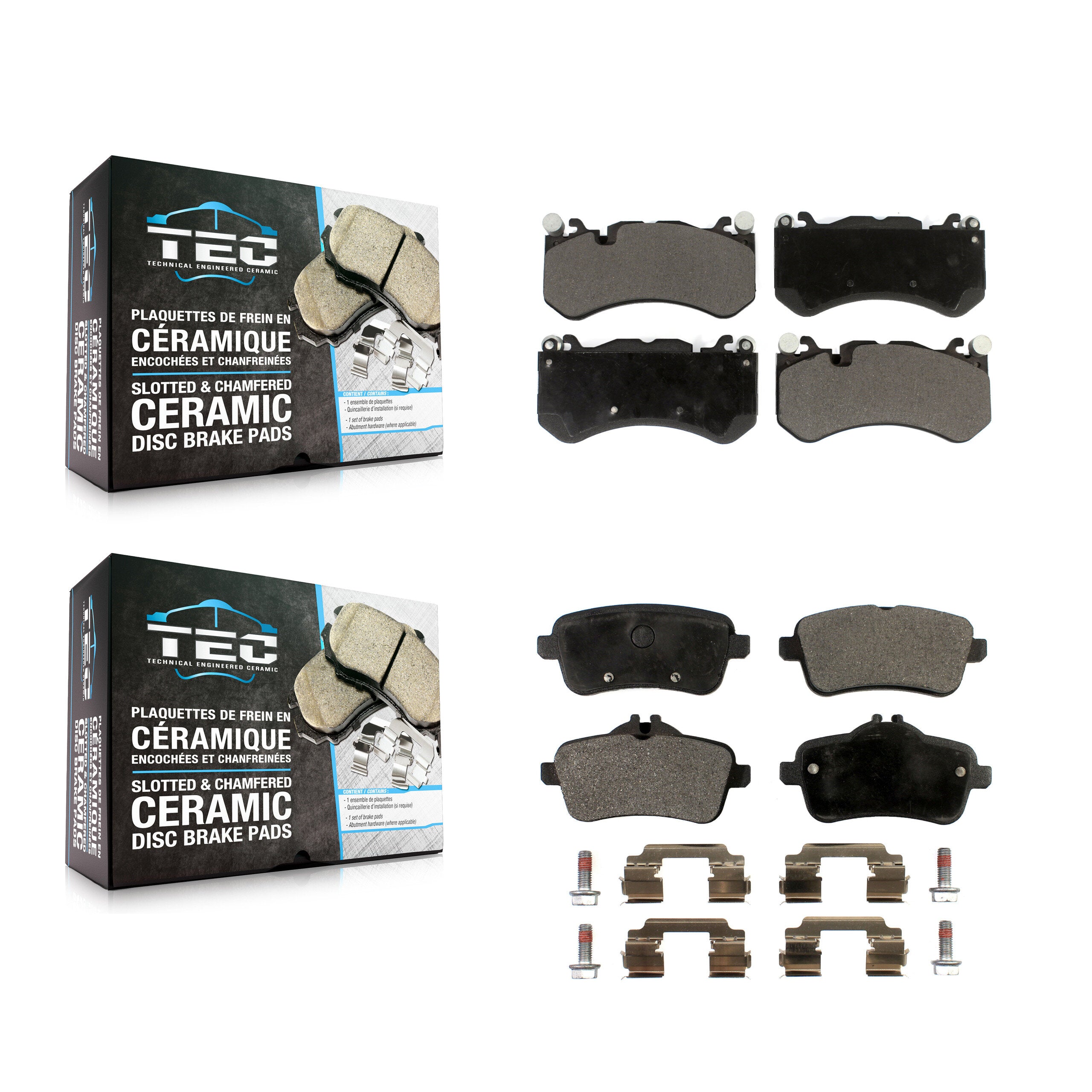 Front Rear Ceramic Brake Pads Kit For Mercedes-Benz GLE43 AMG ML63 GL63 GLE63 S