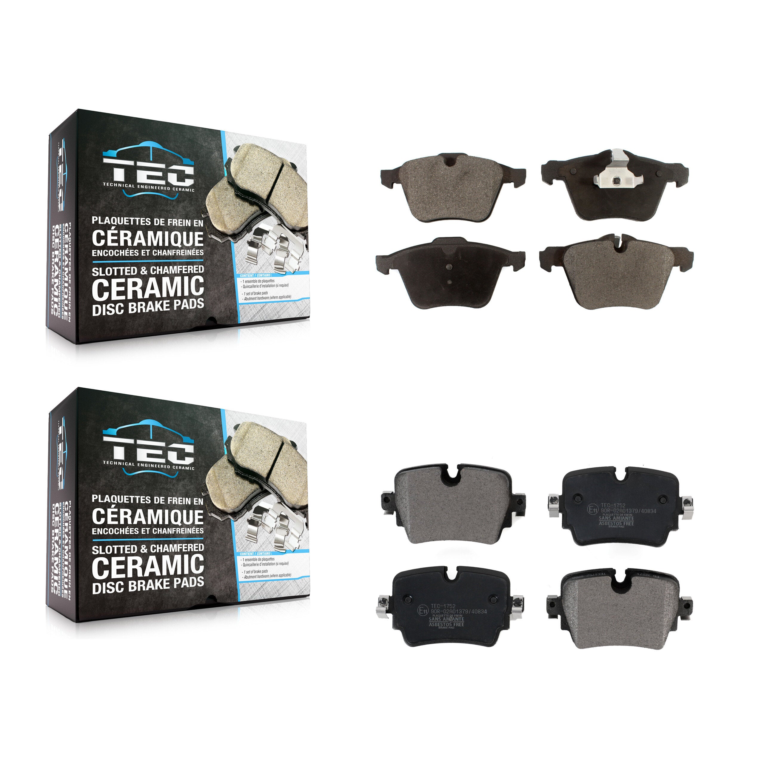 Front Rear Ceramic Brake Pads Kit For Jaguar XJ F-Type KTC-100751