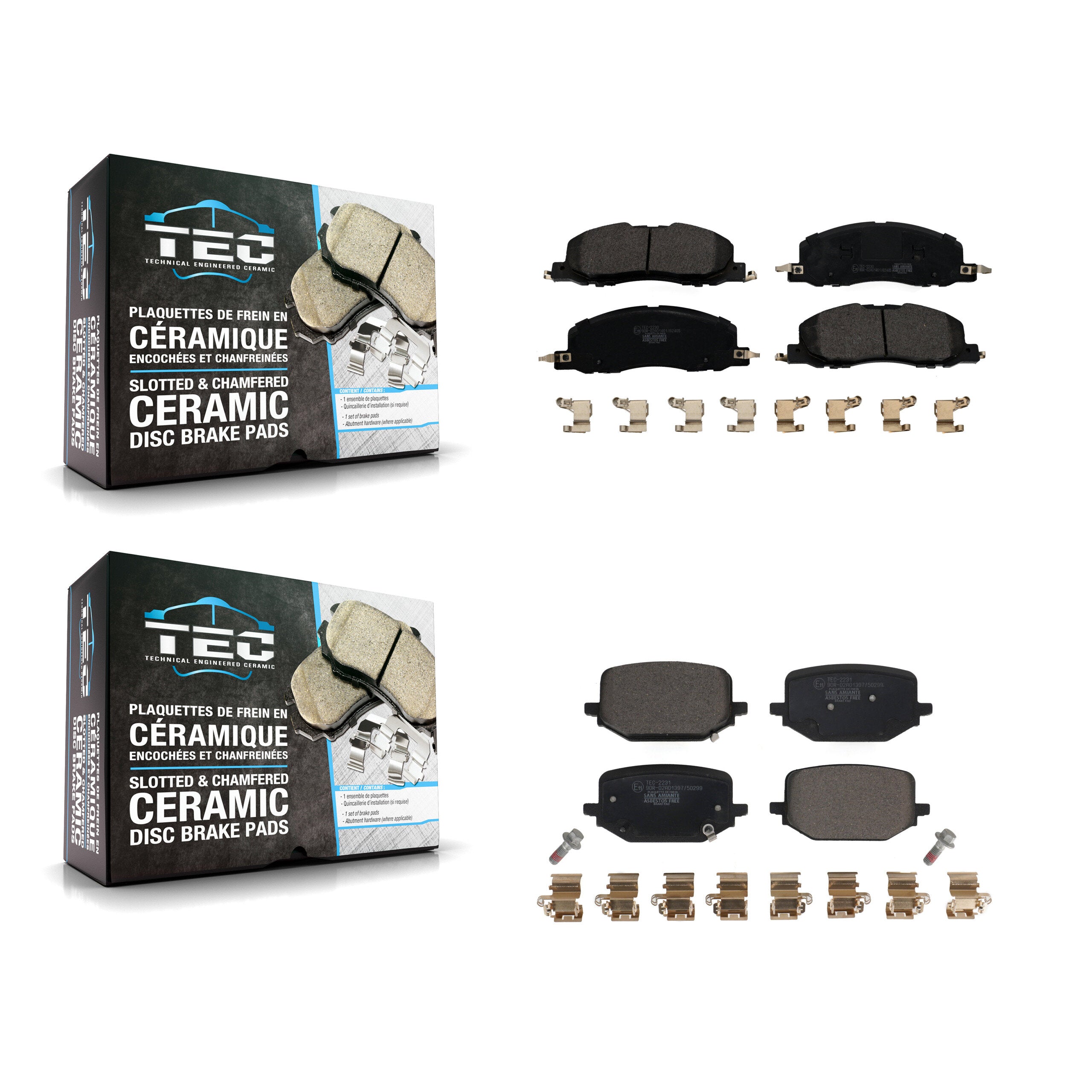 Front Rear Ceramic Brake Pads Kit For Lincoln Aviator KTC-100755