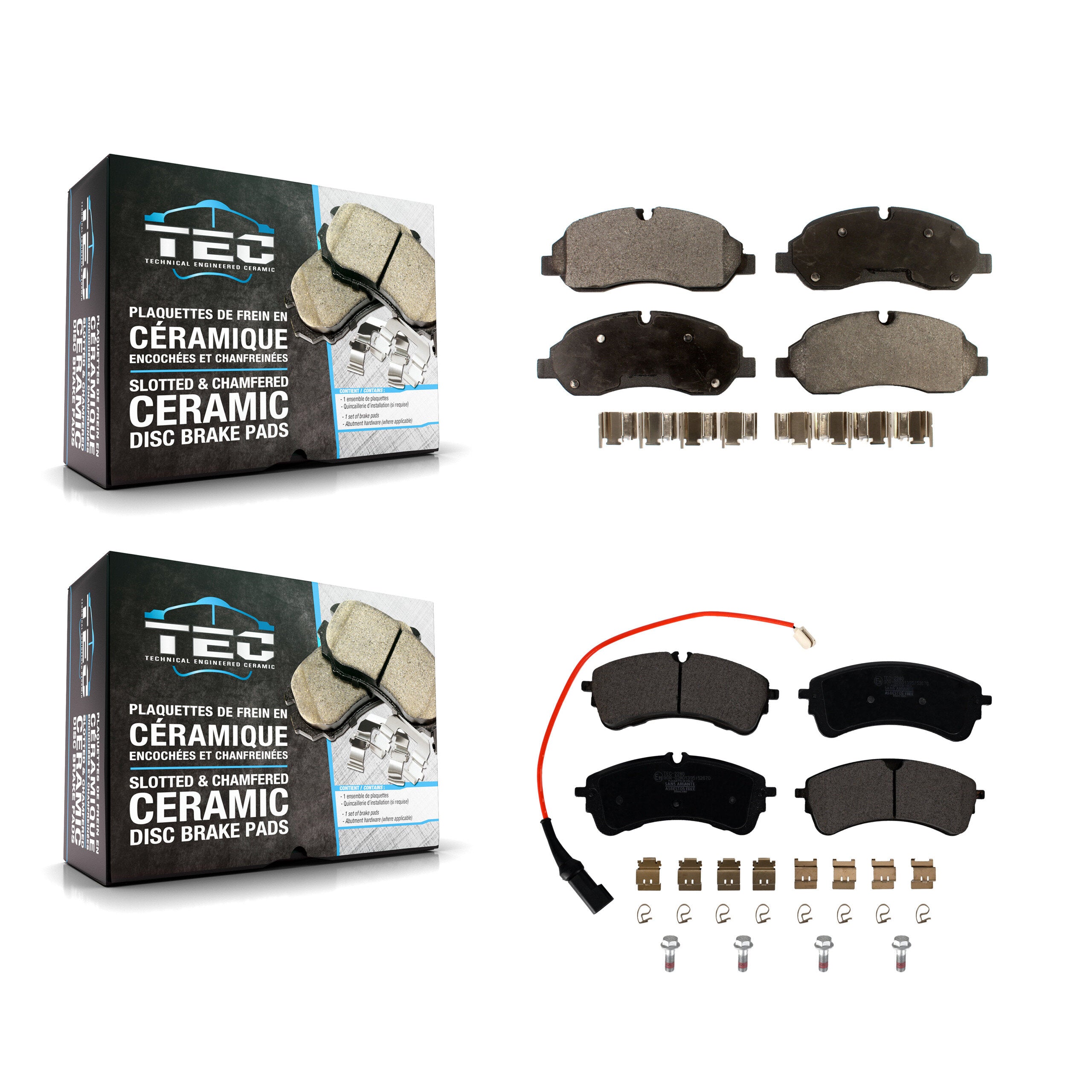 Front Rear Ceramic Brake Pad Kit For Ford Transit-250 Transit-150 Transit-350 HD