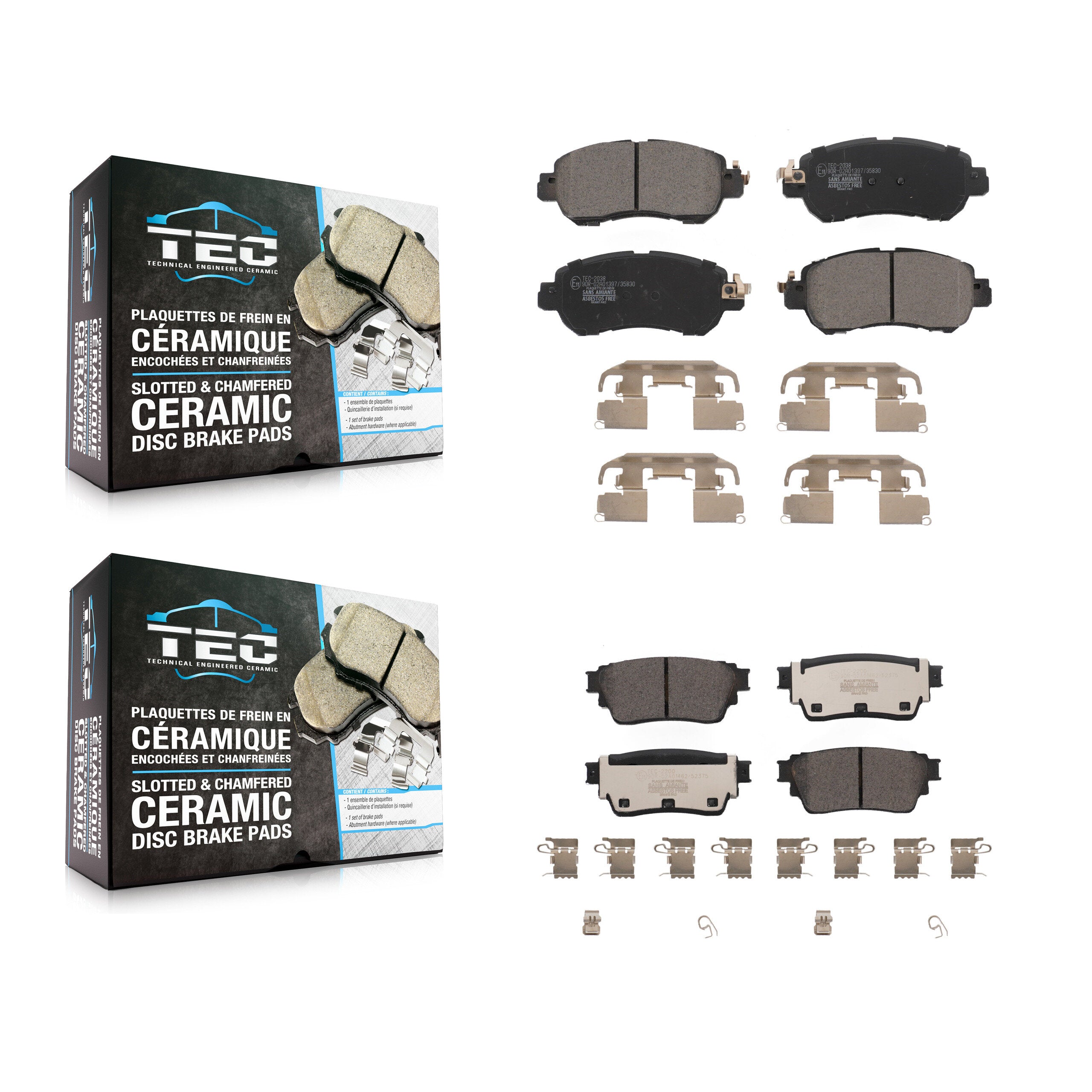 Front Rear Ceramic Brake Pads Kit For 2021-2023 Nissan Kicks Drum rear brakes