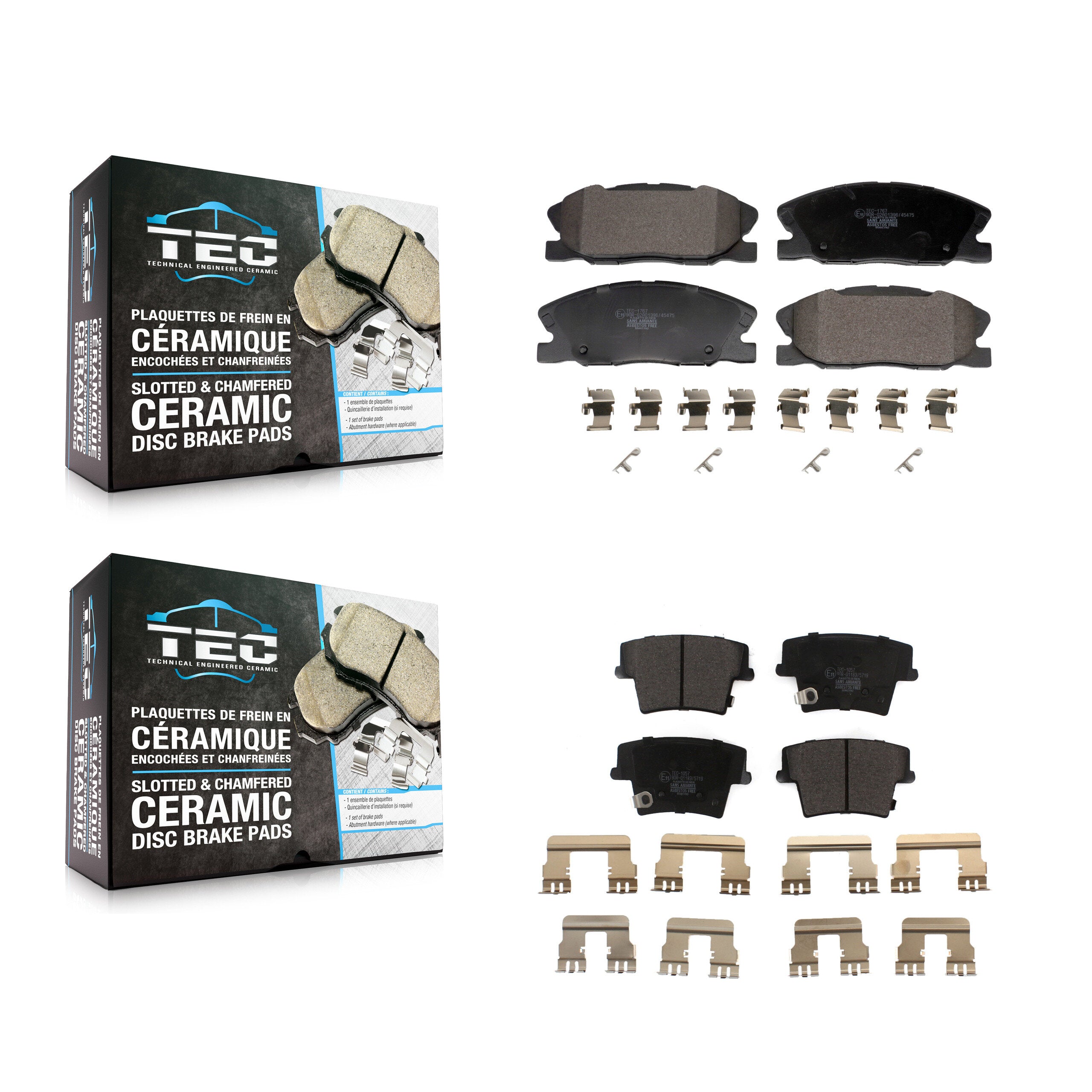 Front Rear Ceramic Brake Pads Kit For Dodge Charger KTC-100778