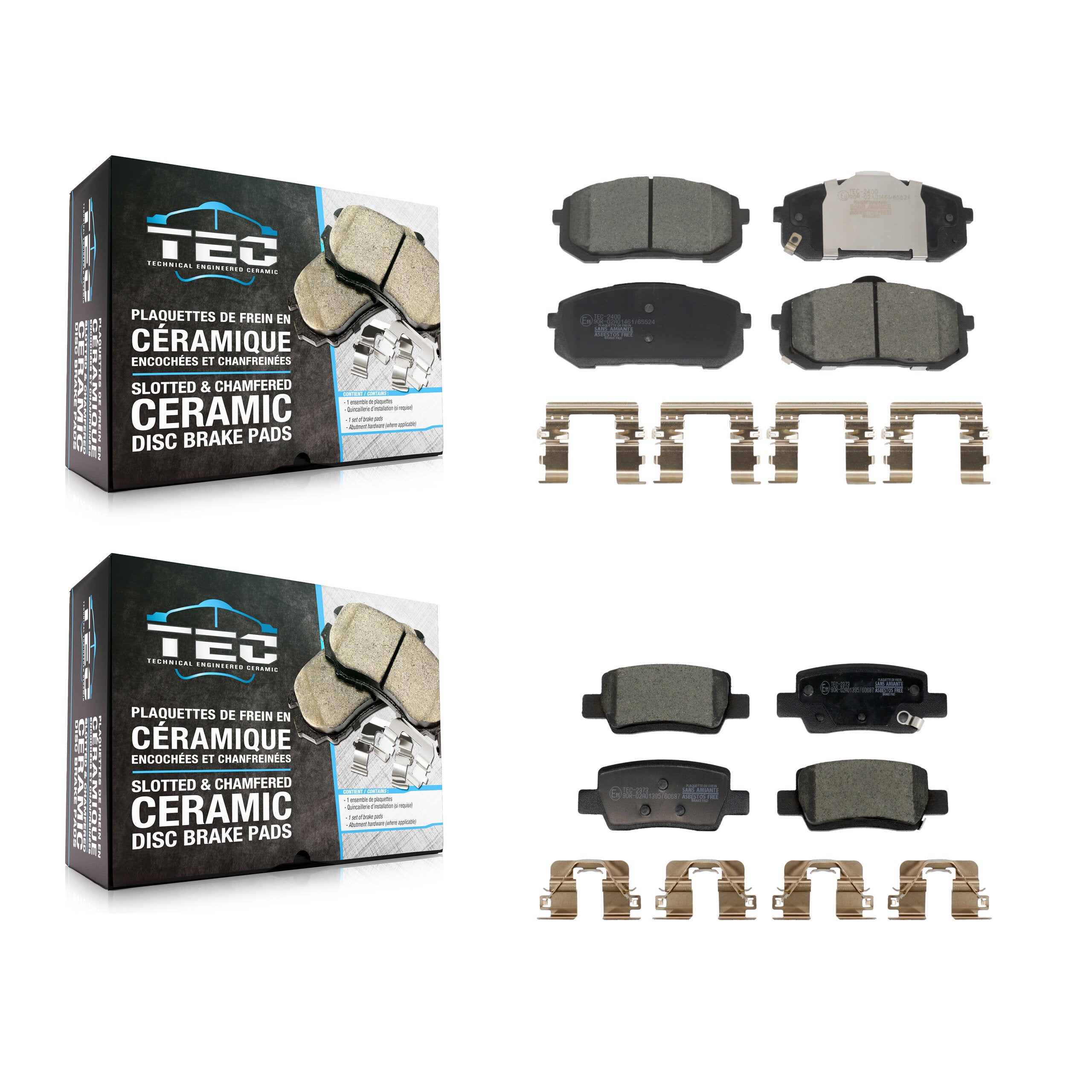 Front Rear Ceramic Brake Pad Kit For Hyundai Elantra With Electric Parking