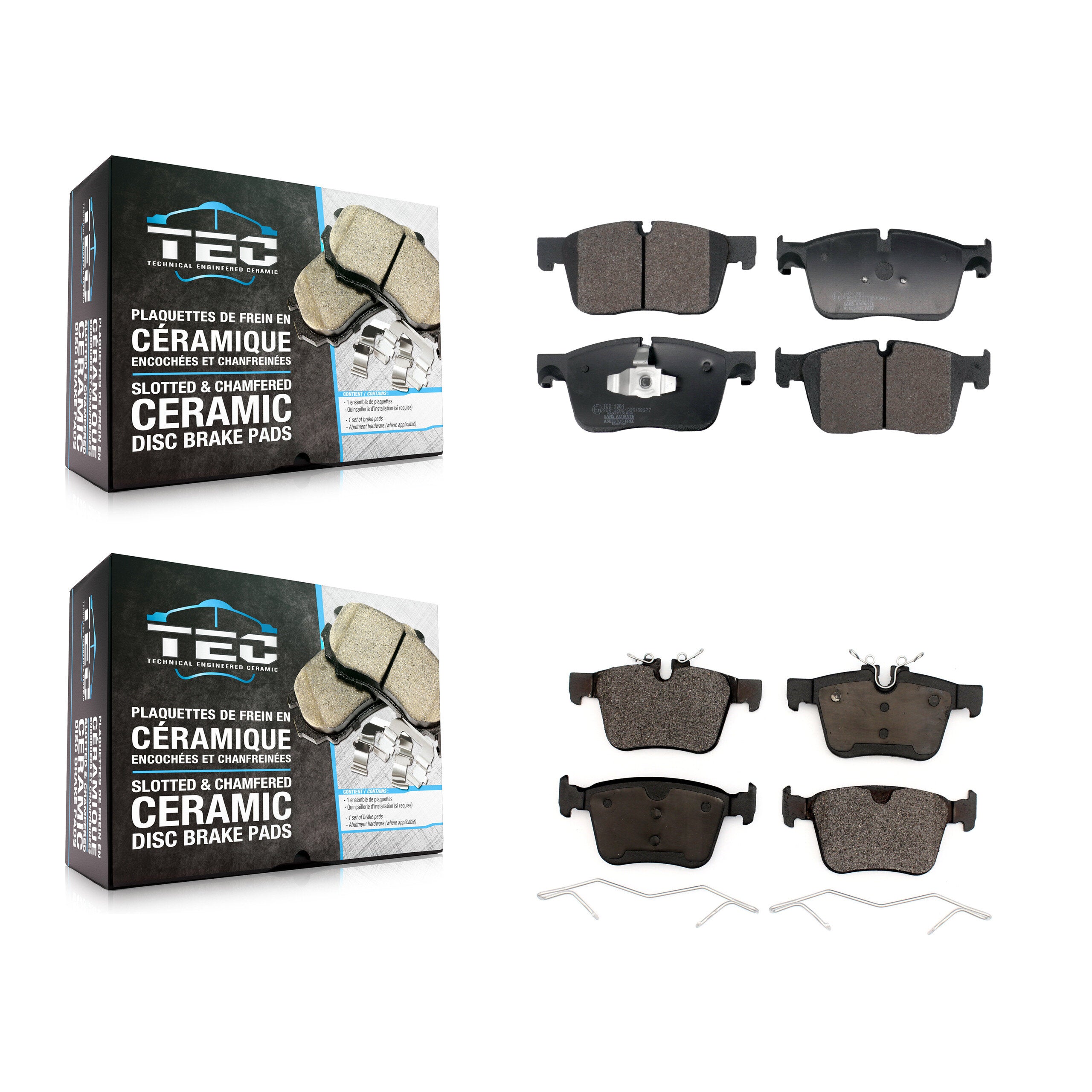Front Rear Ceramic Brake Pads Kit For Jaguar Land Rover Range Velar XE F-Pace XF