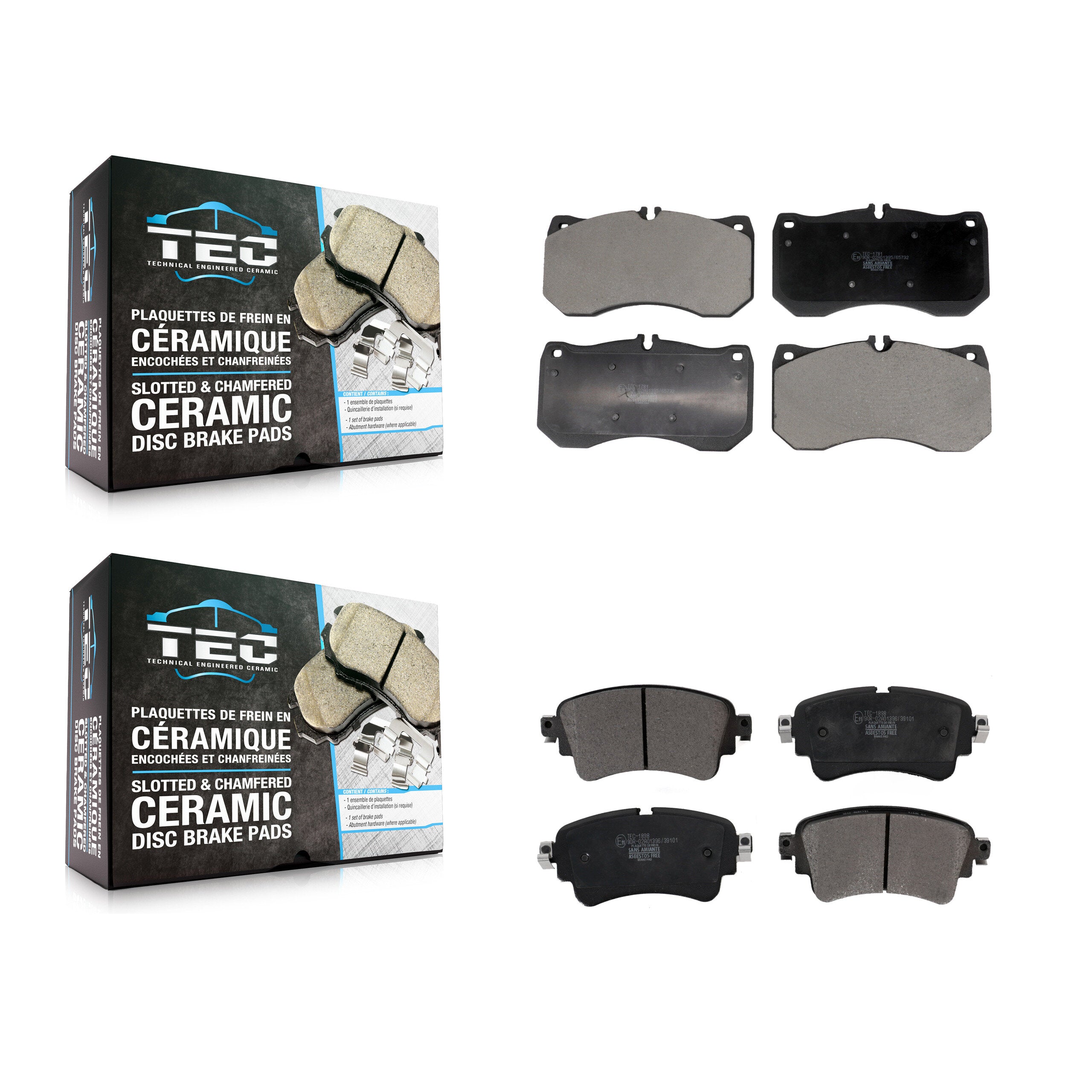 Front Rear Ceramic Brake Pads Kit For Audi RS5 With Composite Brakes KTC-100815
