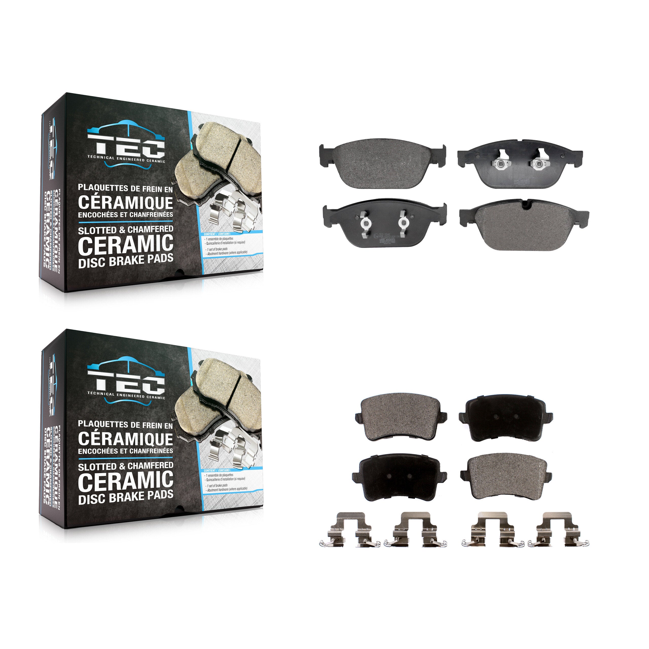 Front Rear Ceramic Brake Pads Kit For Audi SQ5 With 380mm Diameter Rotor