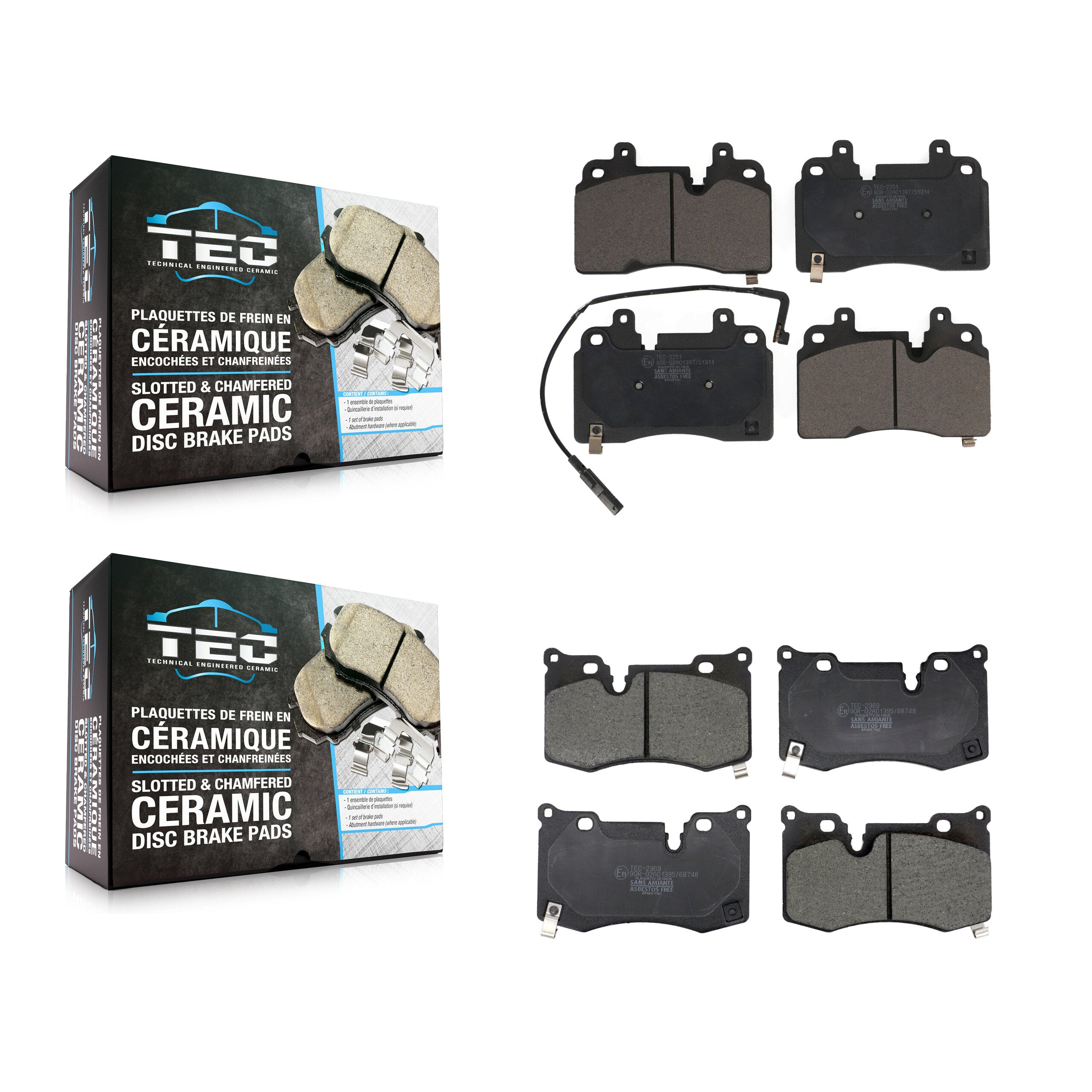 Front Rear Ceramic Brake Pads Kit For Chevrolet Corvette KTC-100818