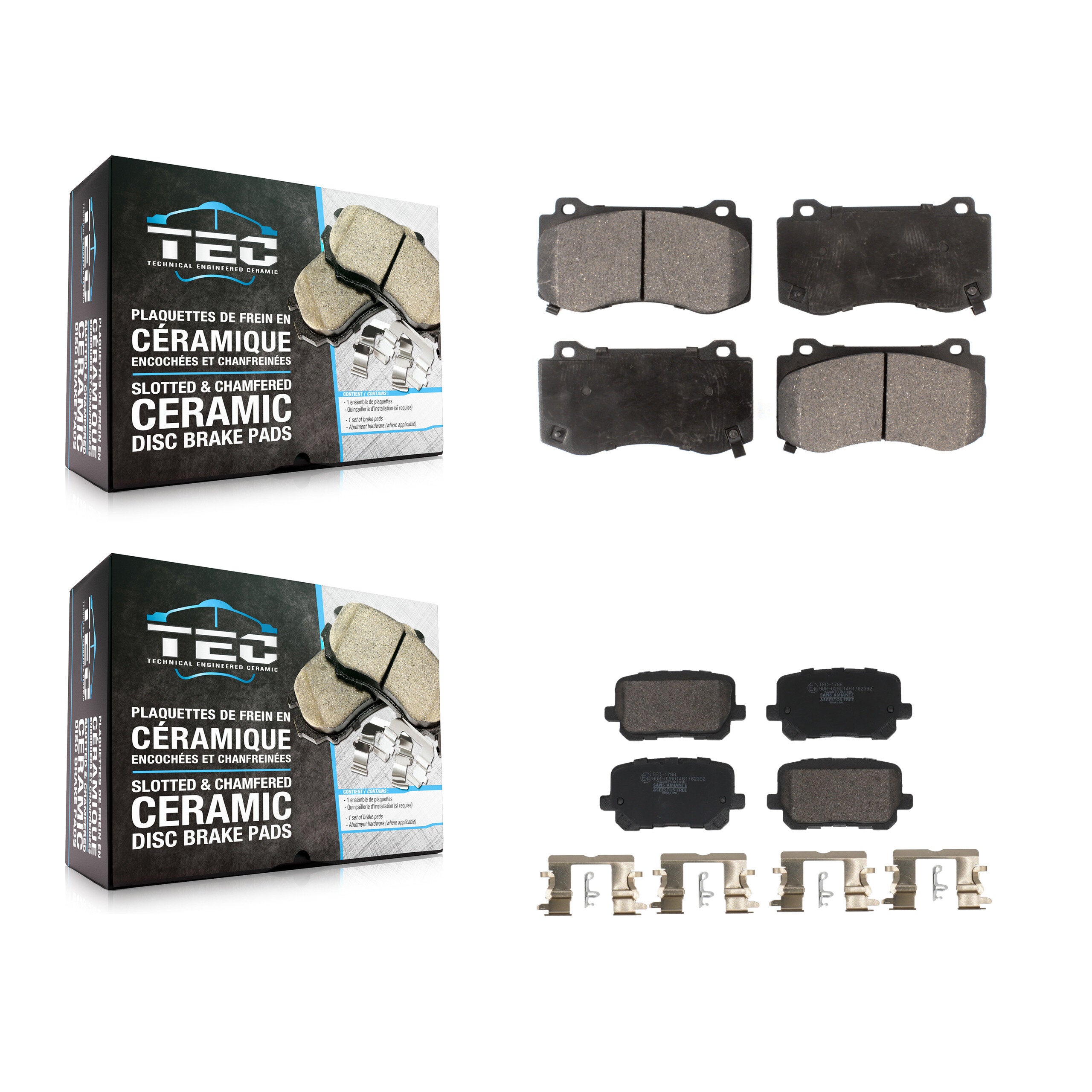 Front Rear Ceramic Brake Pads Kit For Dodge Charger KTC-100823