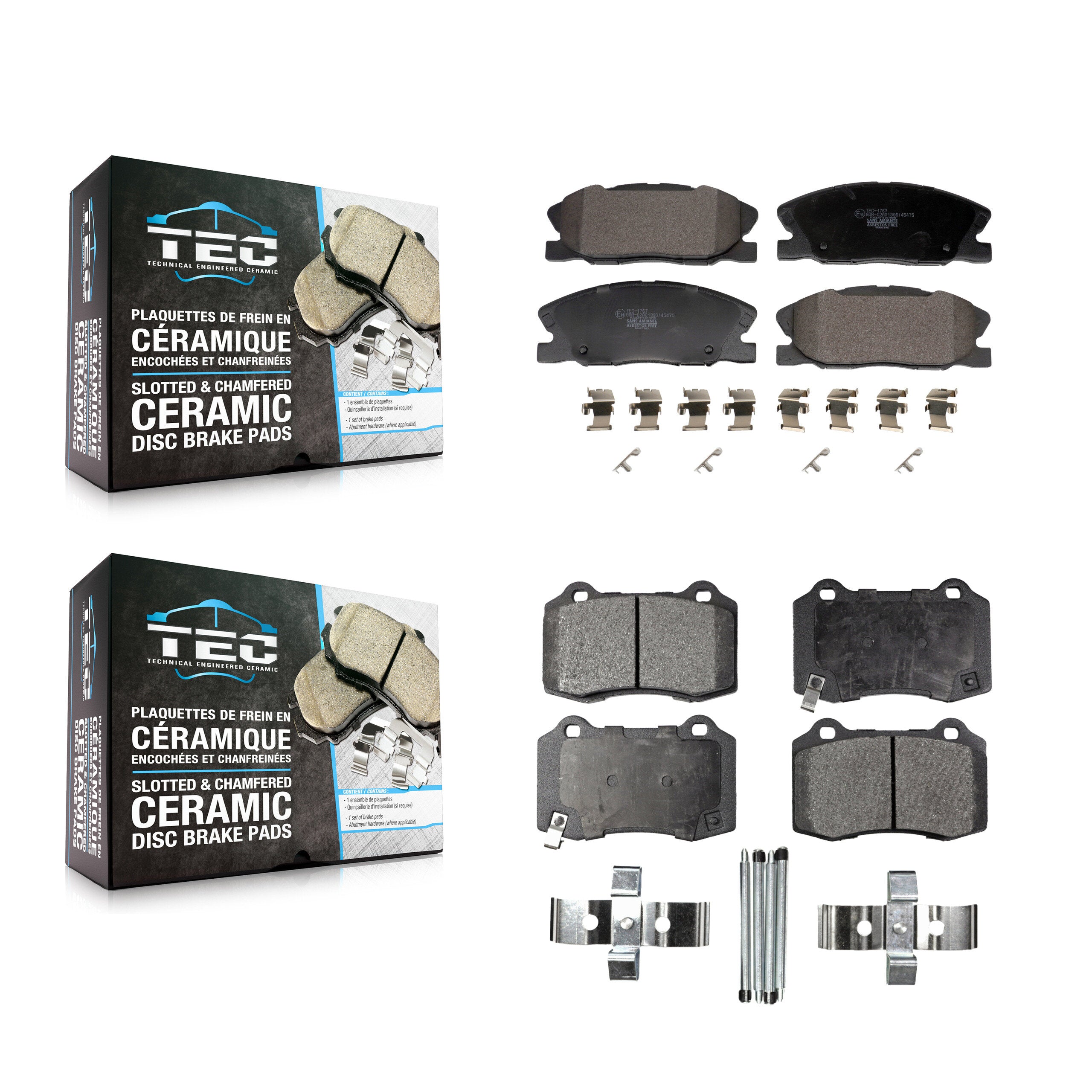 Front Rear Ceramic Brake Pads Kit For Dodge Charger KTC-100824