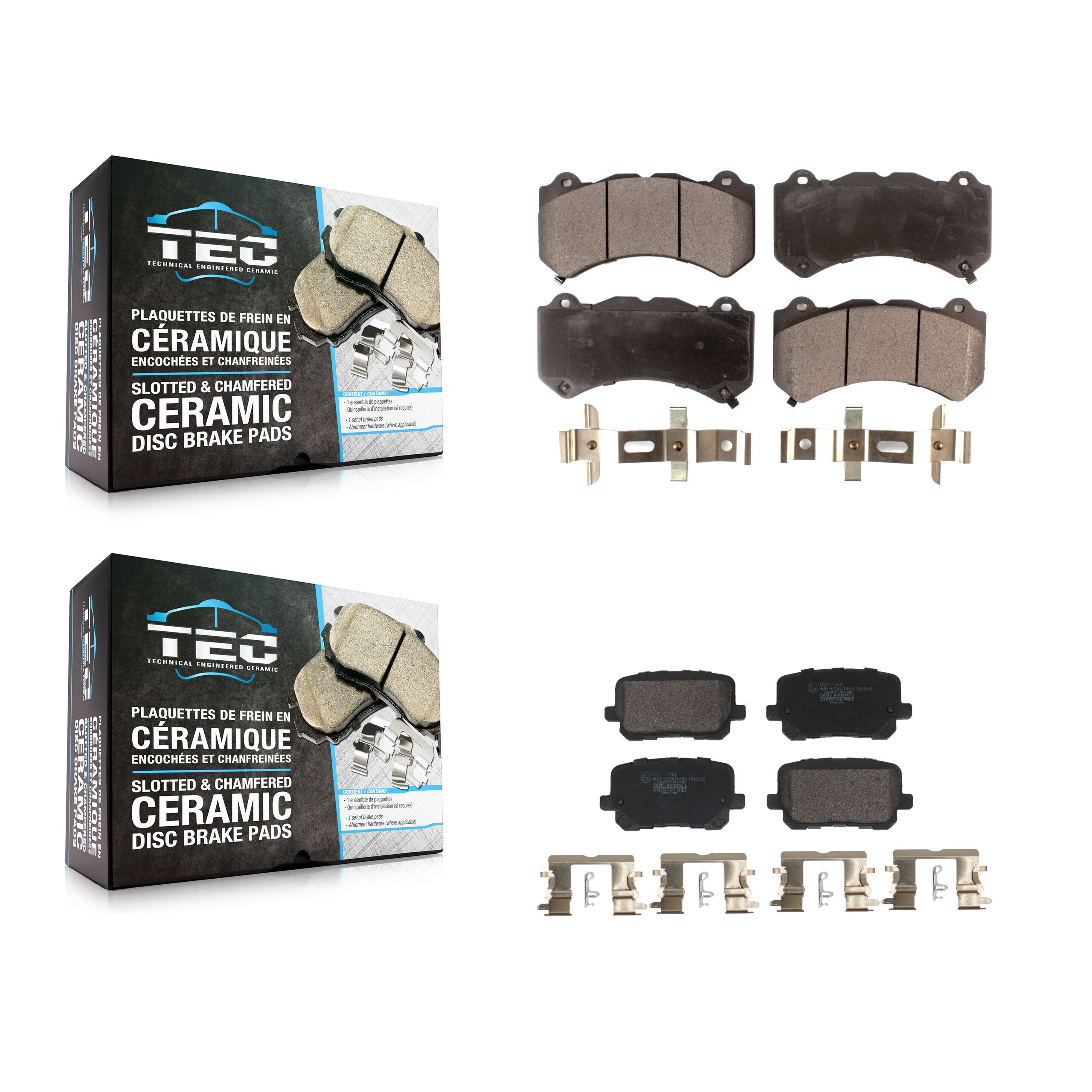 Front Rear Ceramic Brake Pads Kit For Dodge Charger KTC-100825