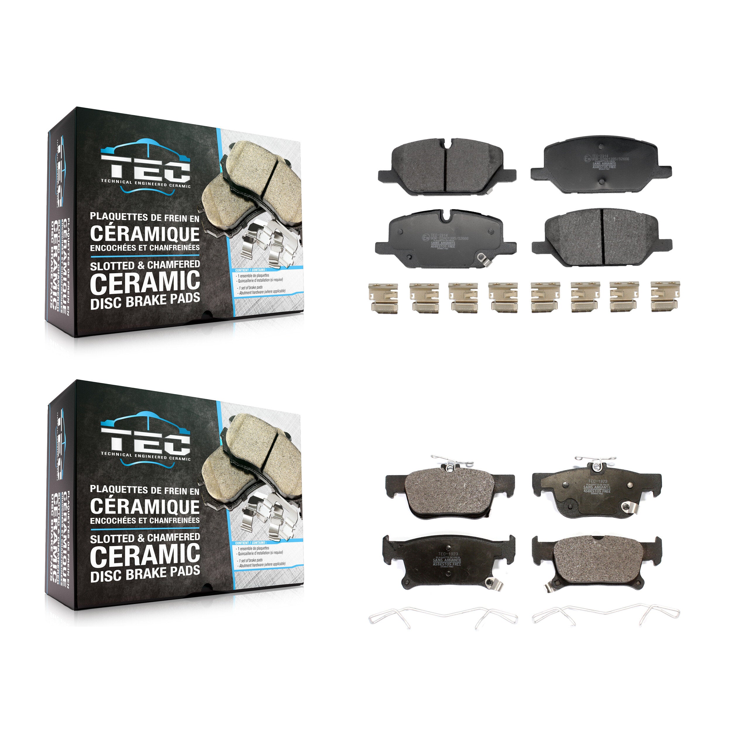 Front Rear Ceramic Brake Pad Kit For Buick Envision From Chassis  VIN # LS723983
