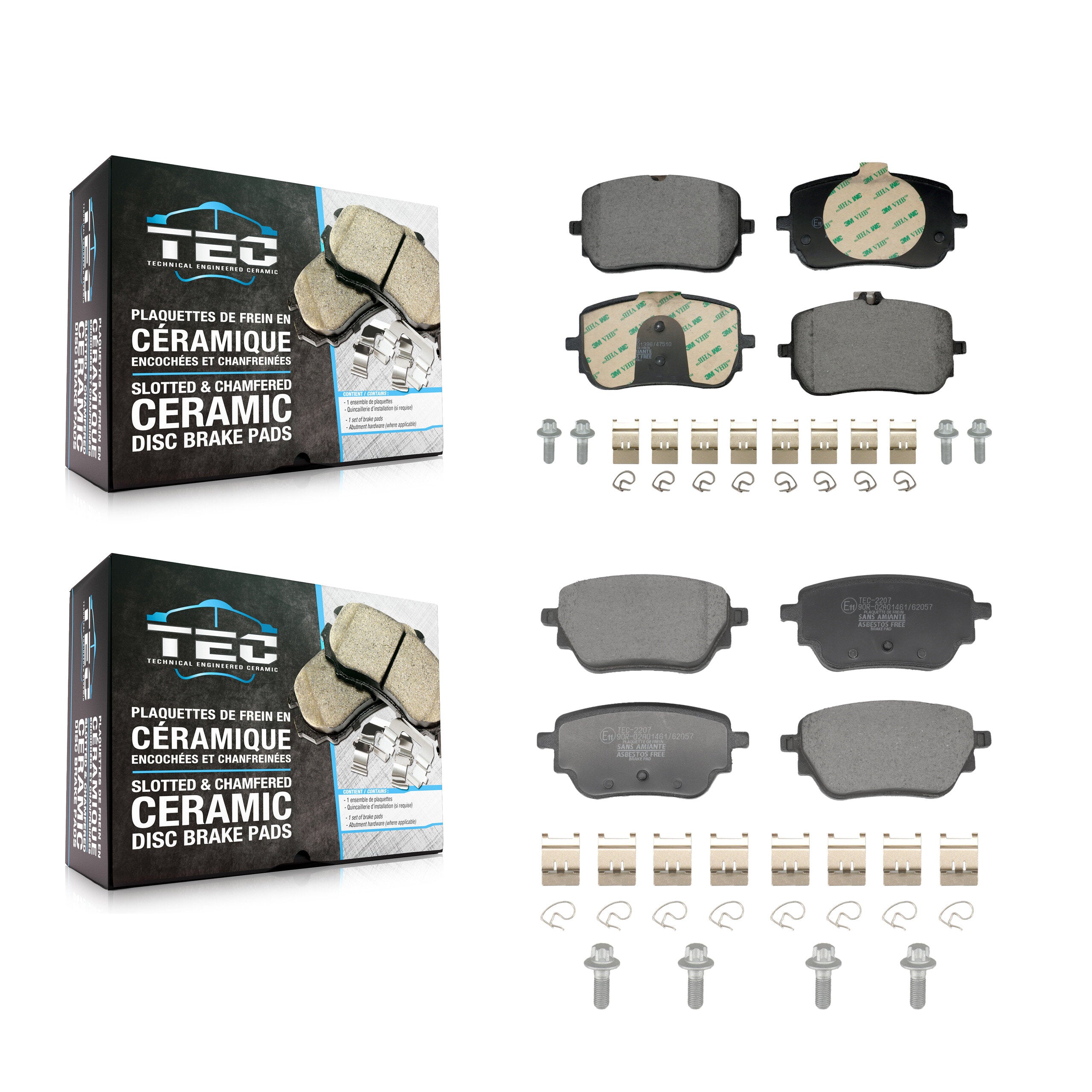 Front Rear Ceramic Brake Pads Kit For Mercedes-Benz A220 CLA250 KTC-100845